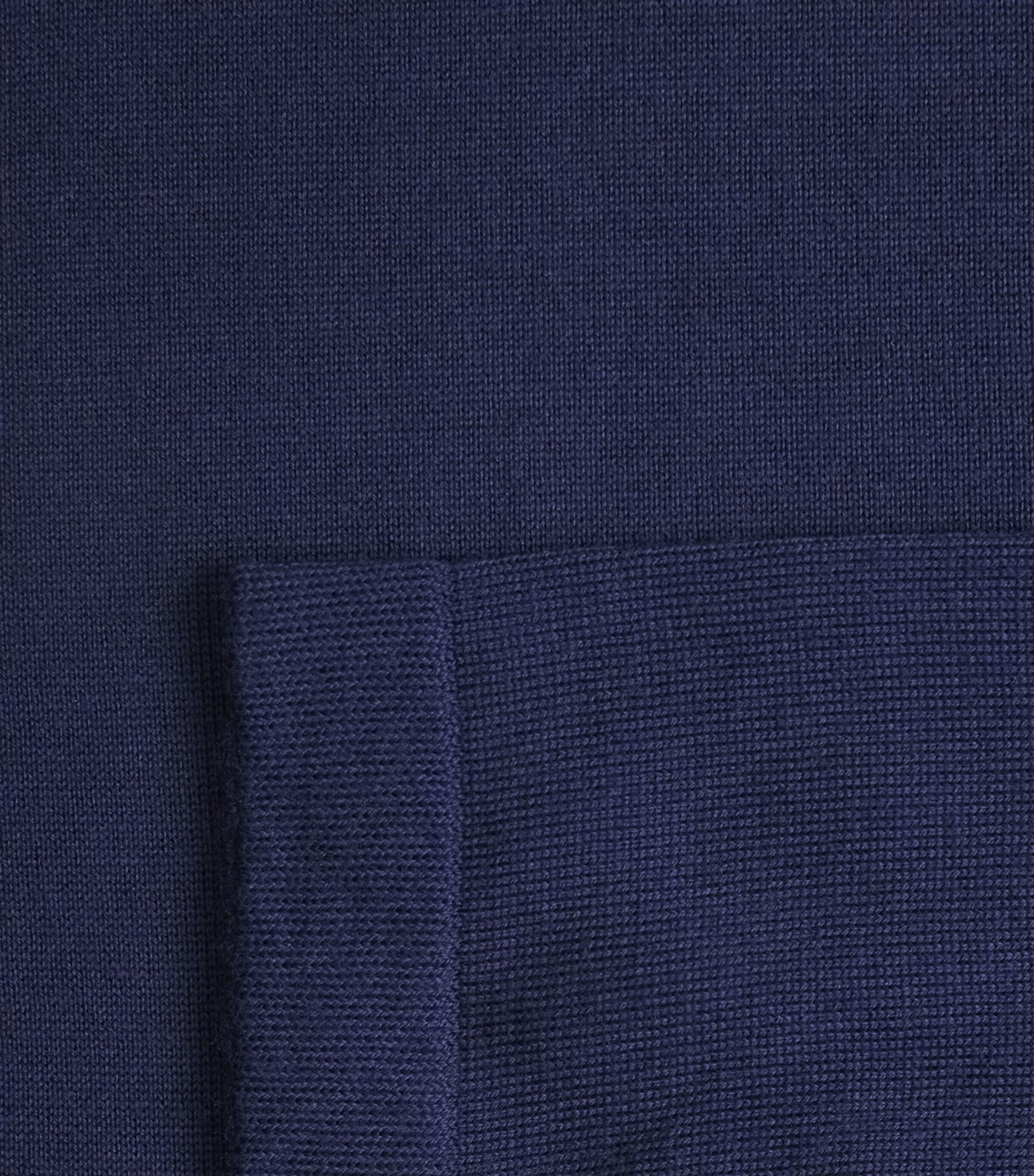 Falke Mens Wool Long-Sleeve Polo Shirt Space Blue Image 6