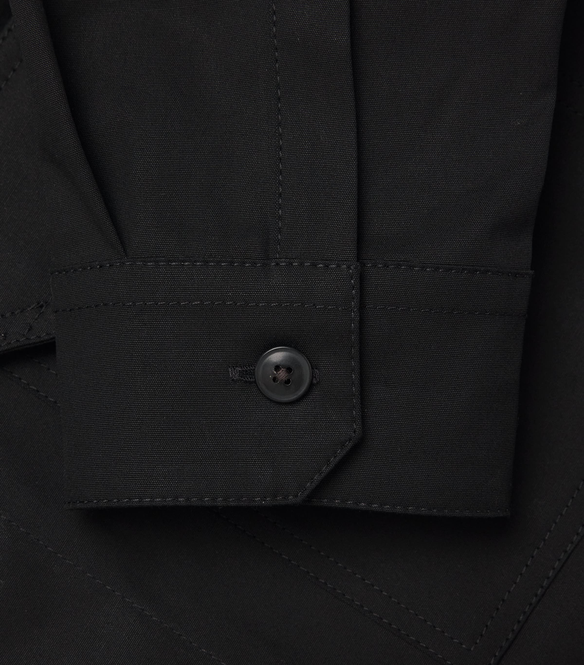 Rick Owens Mens Cotton Poplin Work Shirt Black Image 6