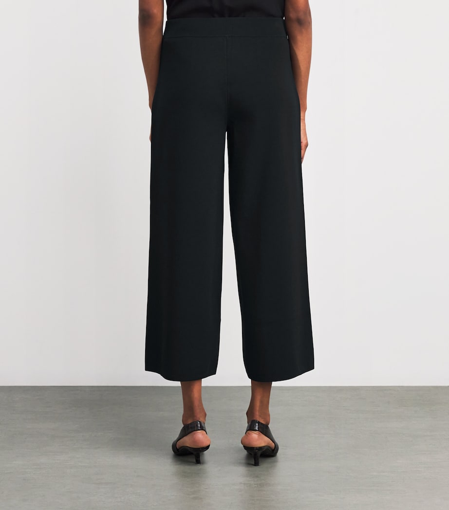Stretch-Knit Culottes BLACK Image 4