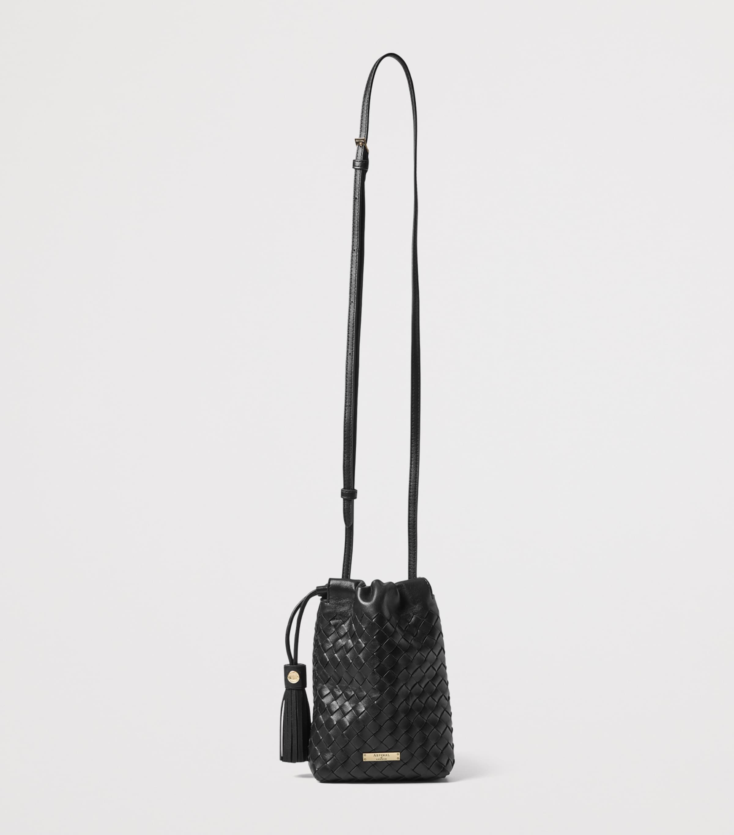 Aspinal Of London Leather Soho Cross-Body Pouch Black Image 2