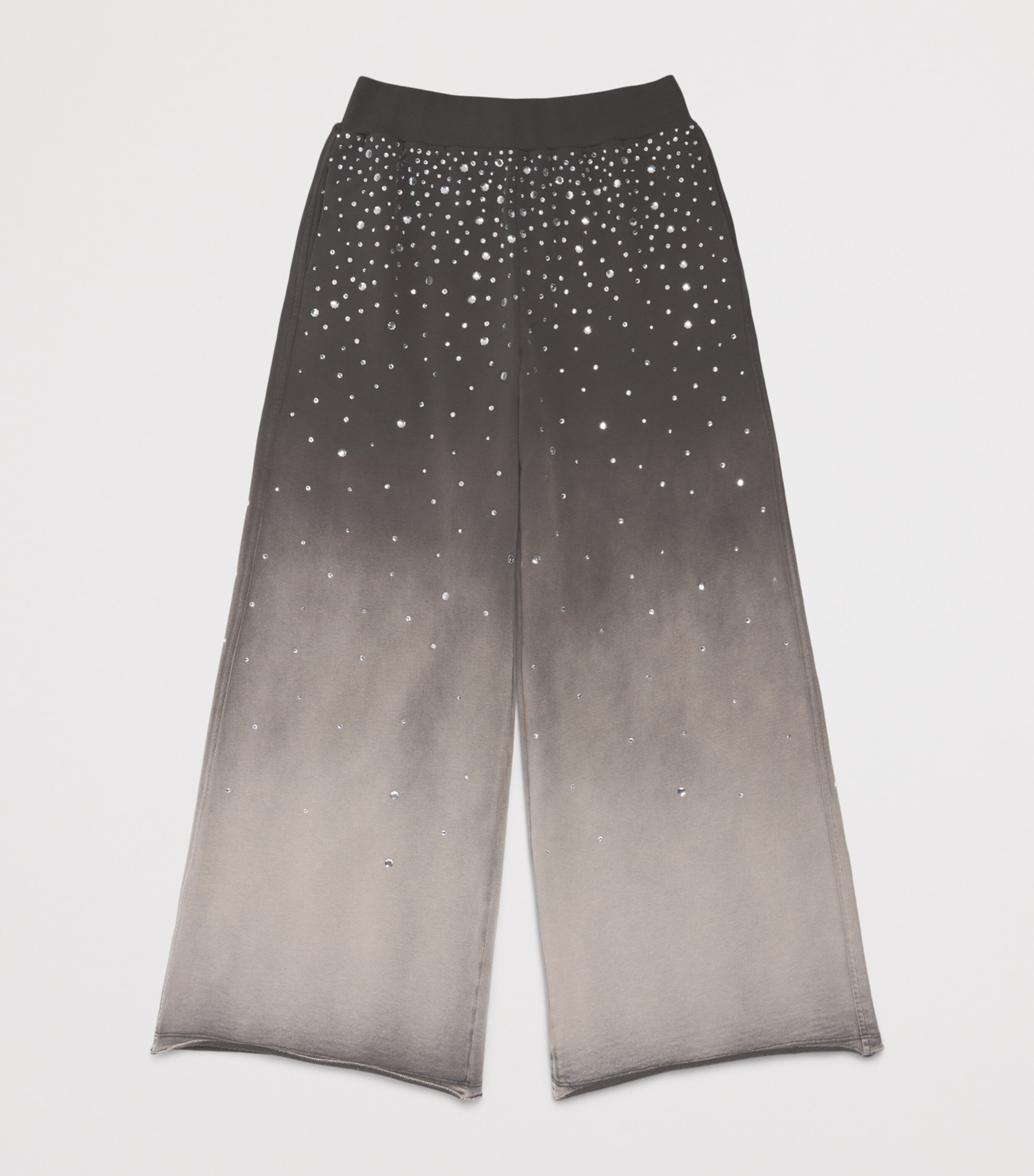 Monnalisa Degradé Rhinestone-Embellished Sweatpants (8-12 Years) Grigio Antracite Image 2
