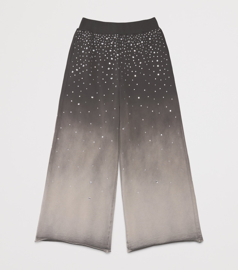 Monnalisa Degradé Rhinestone-Embellished Sweatpants (8-12 Years) Grigio Antracite Image 2