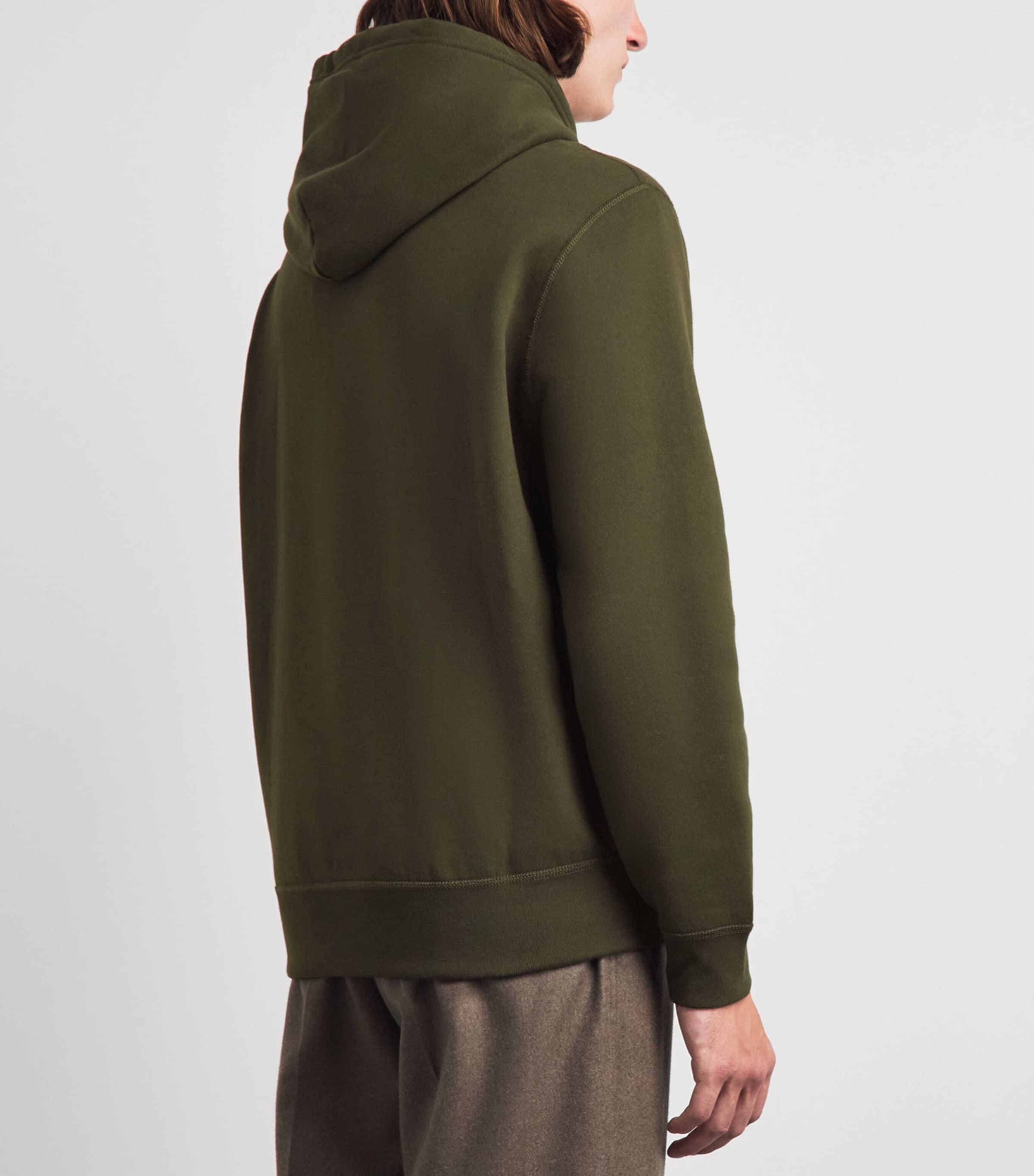 Polo Ralph Lauren Mens Double-Knit Logo Hoodie Company Olive Image 5