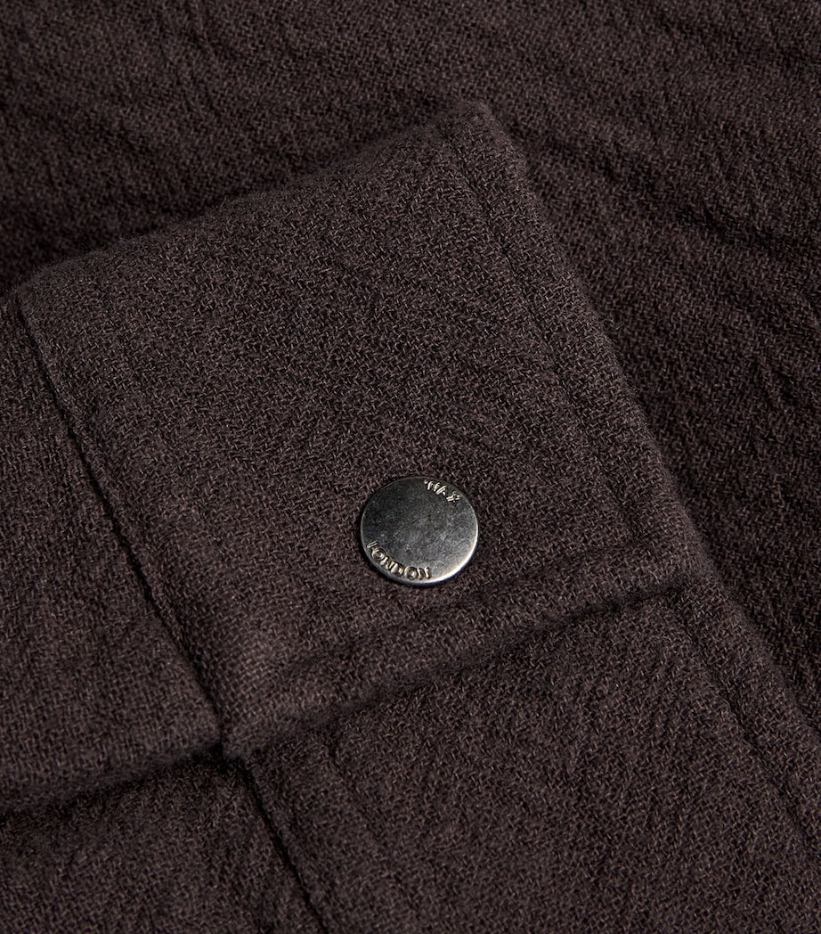 Cotton Romer Overshirt DARK BROWN Image 5