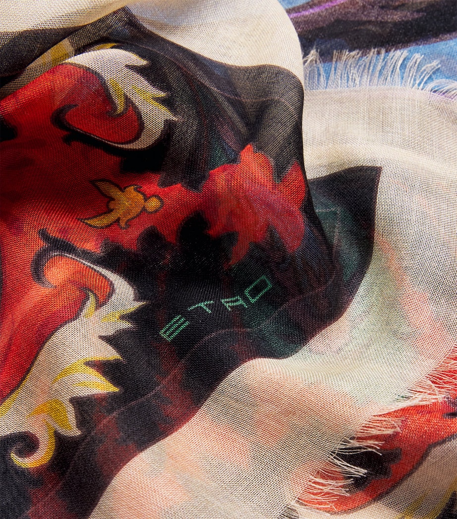 Printed Square Scarf X0804 Image 5