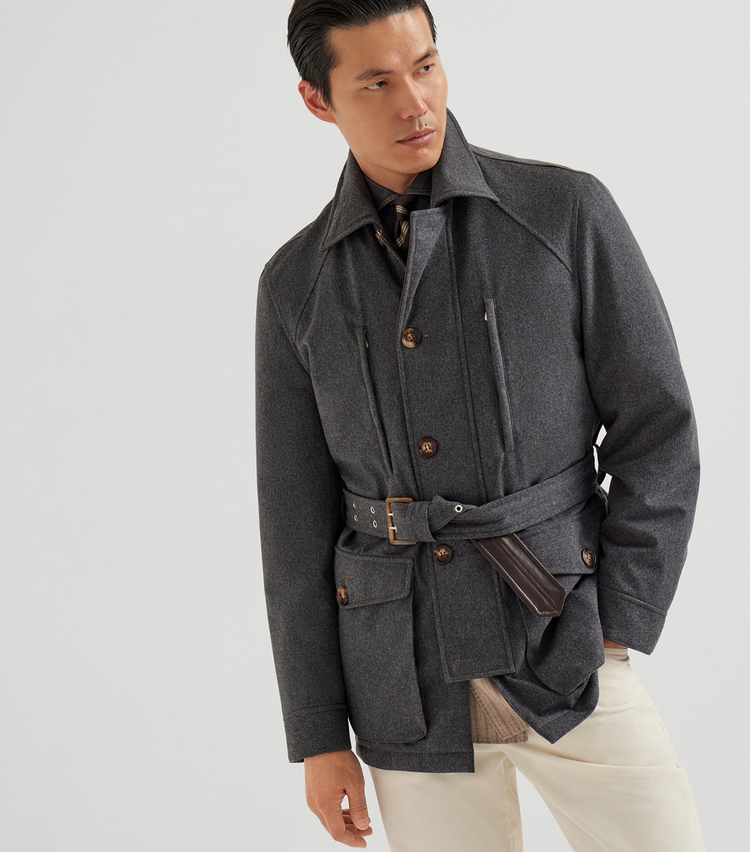 Wool Belted Jacket COK65 Image 3