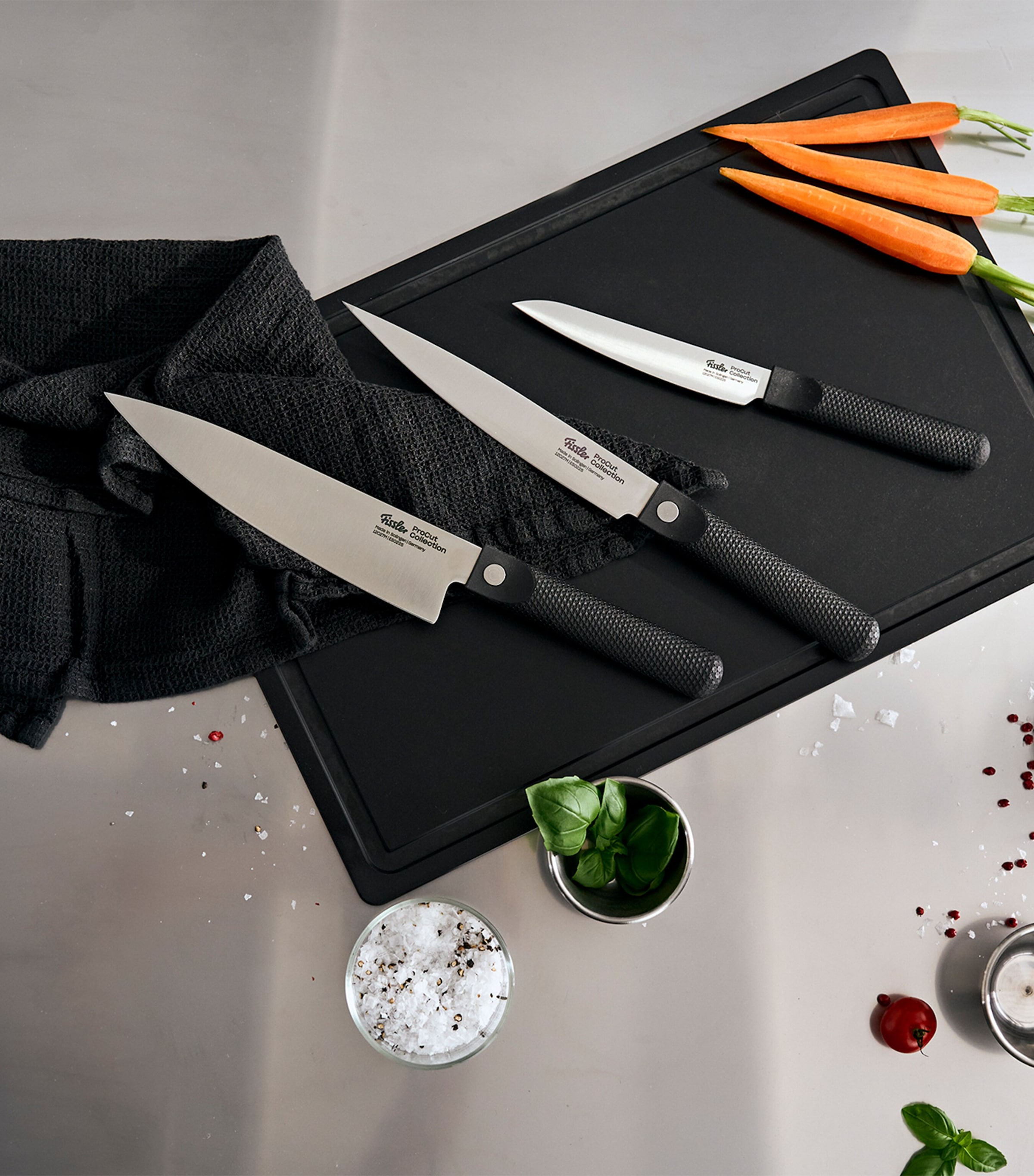 Stainless Steel ProCut 3-Piece Knife Set SS / SILVER / BLACK Image 2