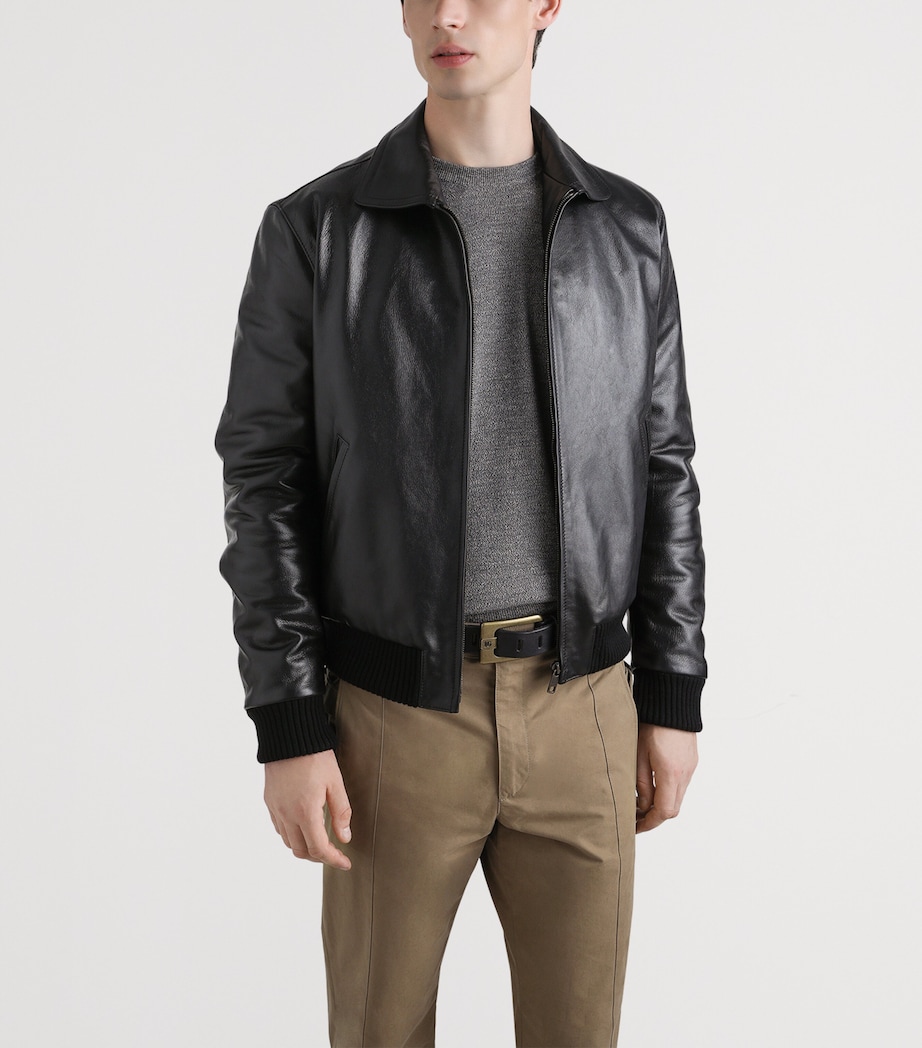 Leather Jacket N0000-BLACK Image 3