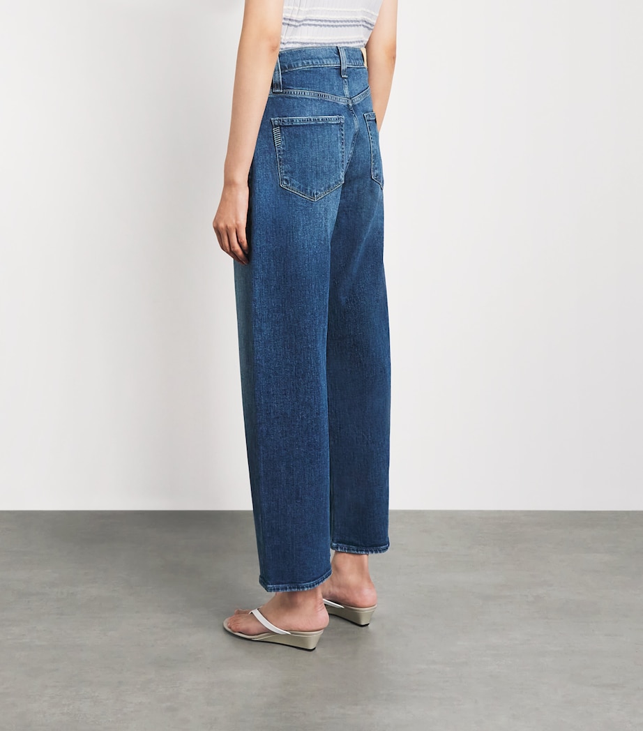 PAIGE Womens Arellia High-Rise Barrel Ankle Jeans Stoneview Image 5