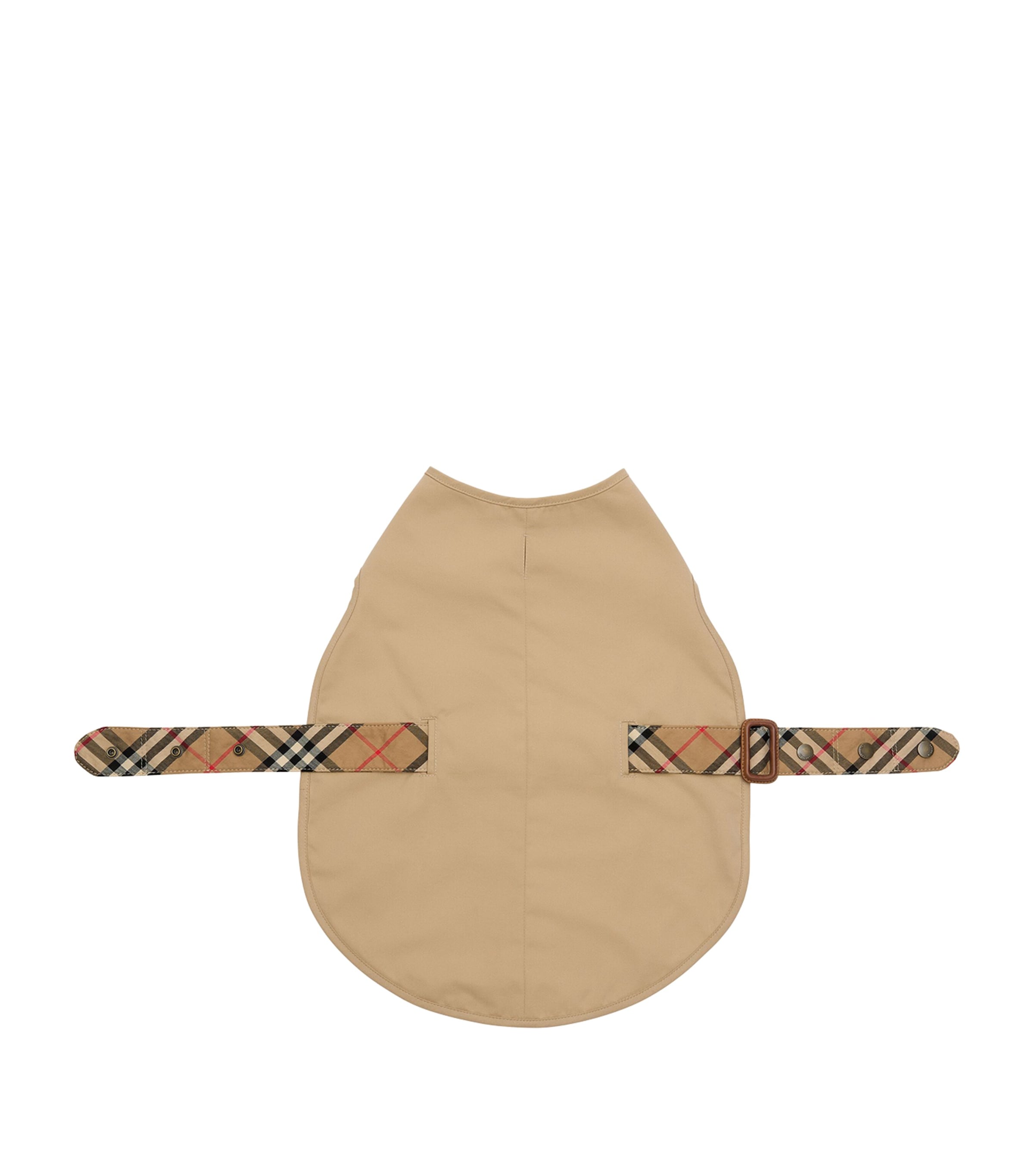 Cotton Gabardine Check Dog Coat HONEY Image 2