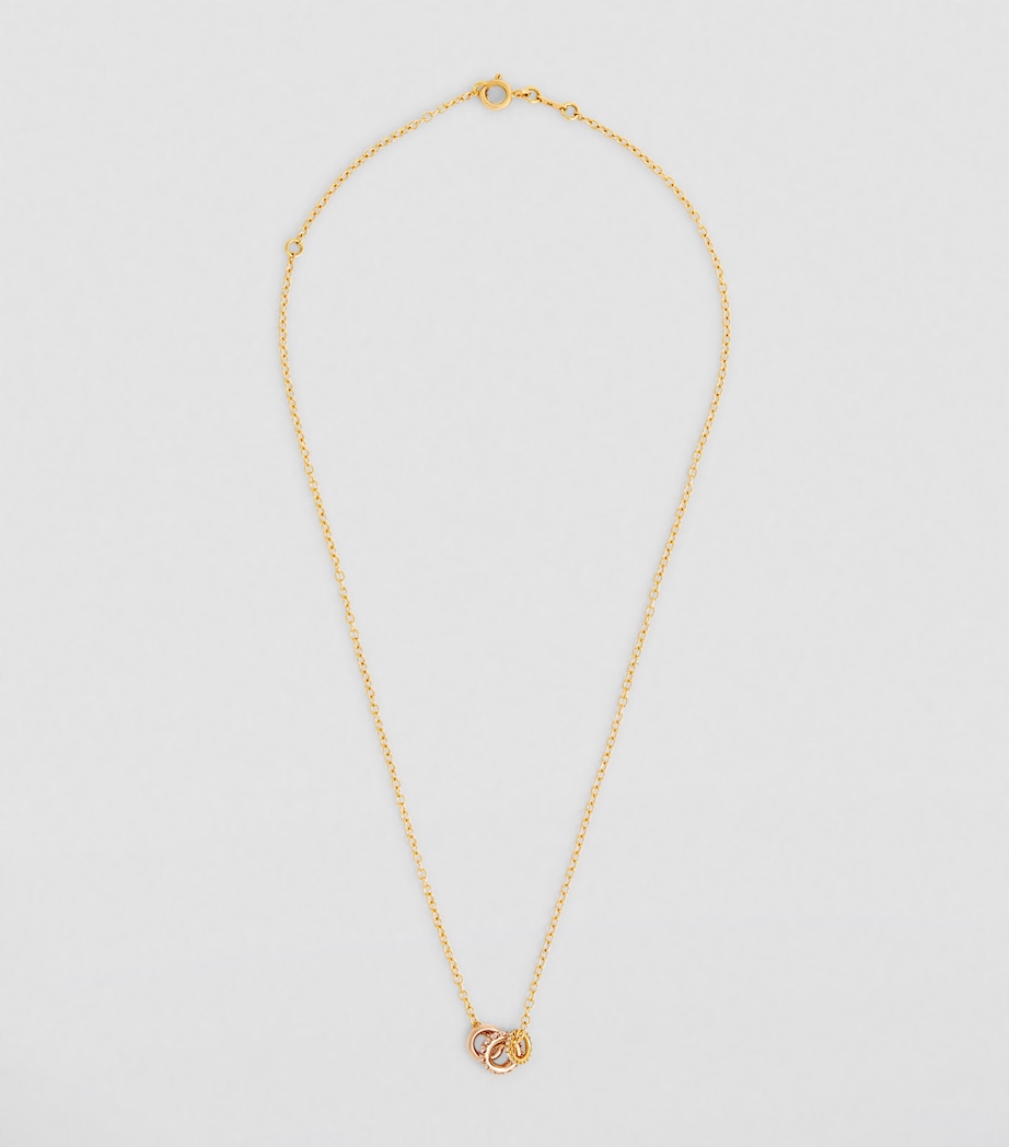 Yellow Gold, Rose Gold and Diamond Chain Necklace YELLOW GOLD Image 2