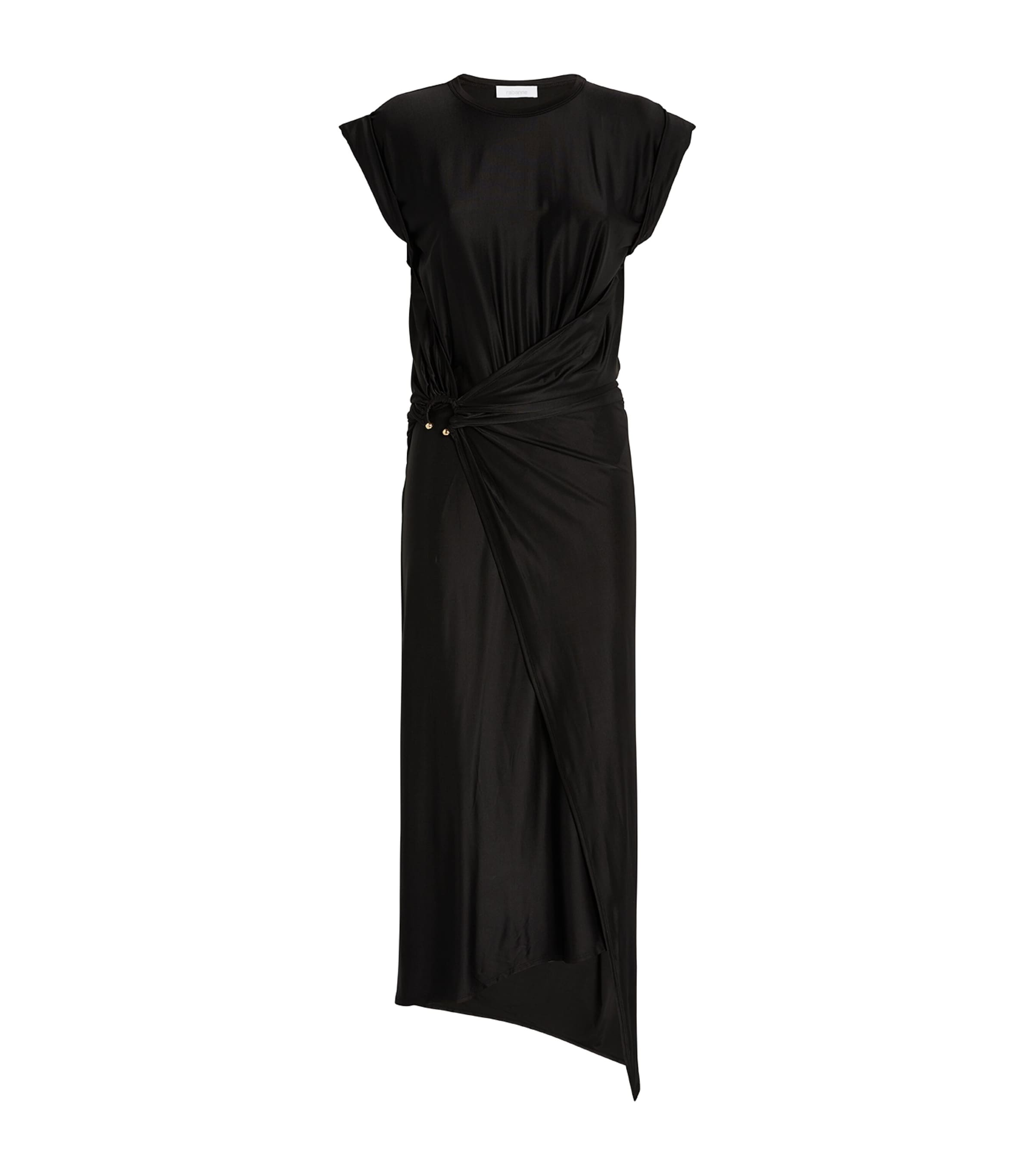 Shop Rabanne Piercing-detail Midi Dress In Black