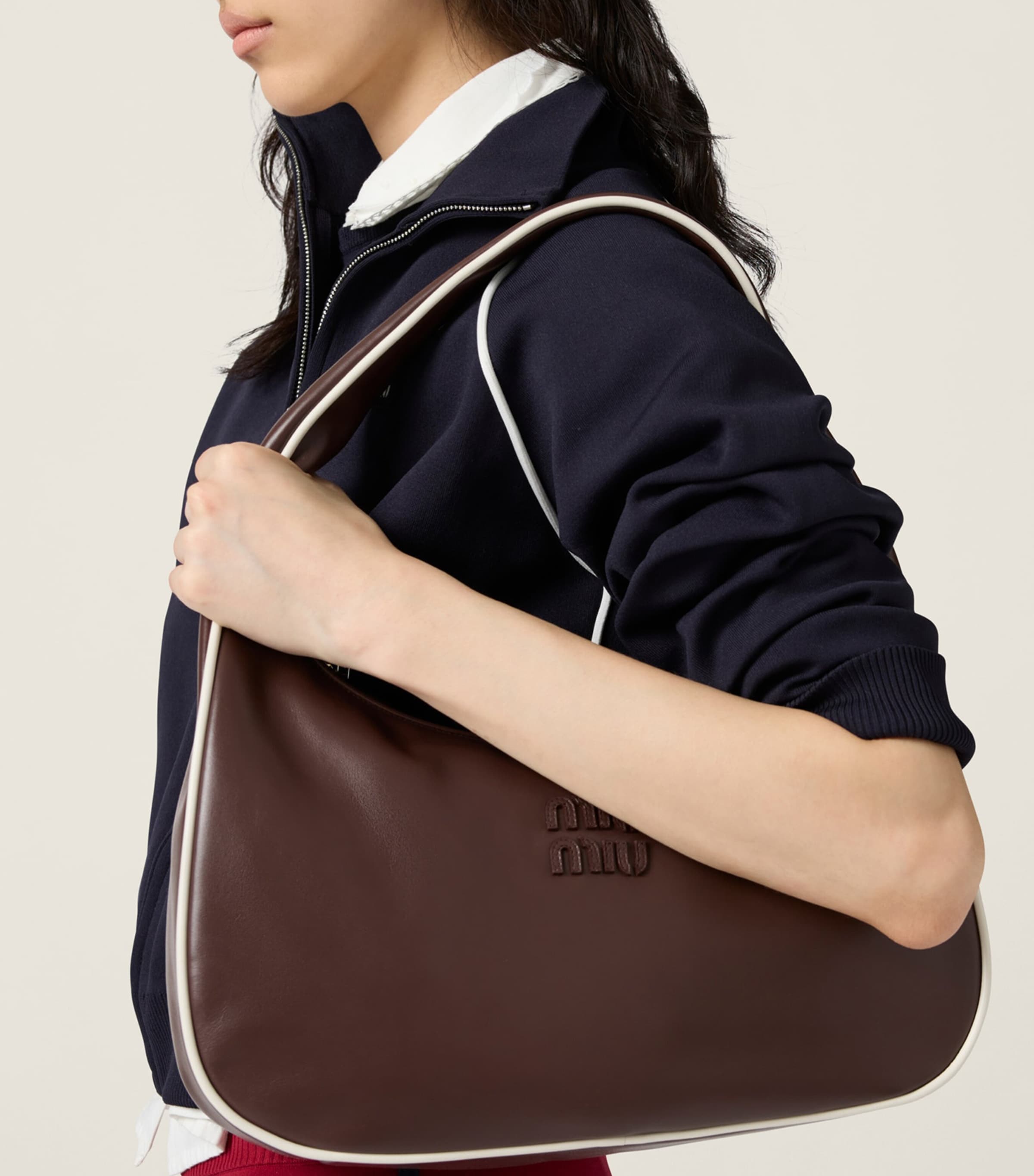 【完売必至】Miu Miu Wander スモール キルテッドレザー バッグ Whiskey Wander Matelassé Suede Bag | Miu Miu