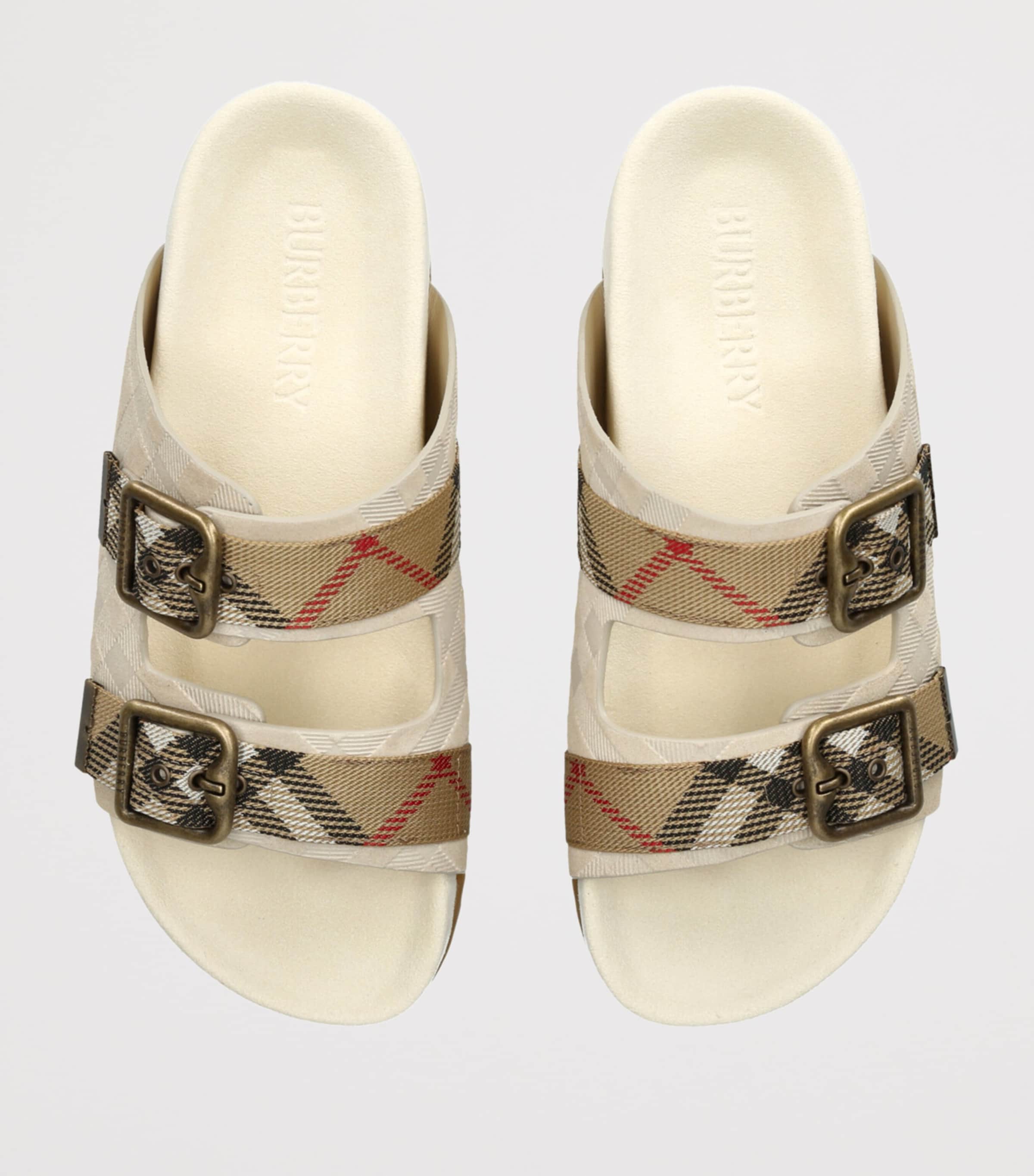 Check Urchin Slides BEIGE COMB Image 4