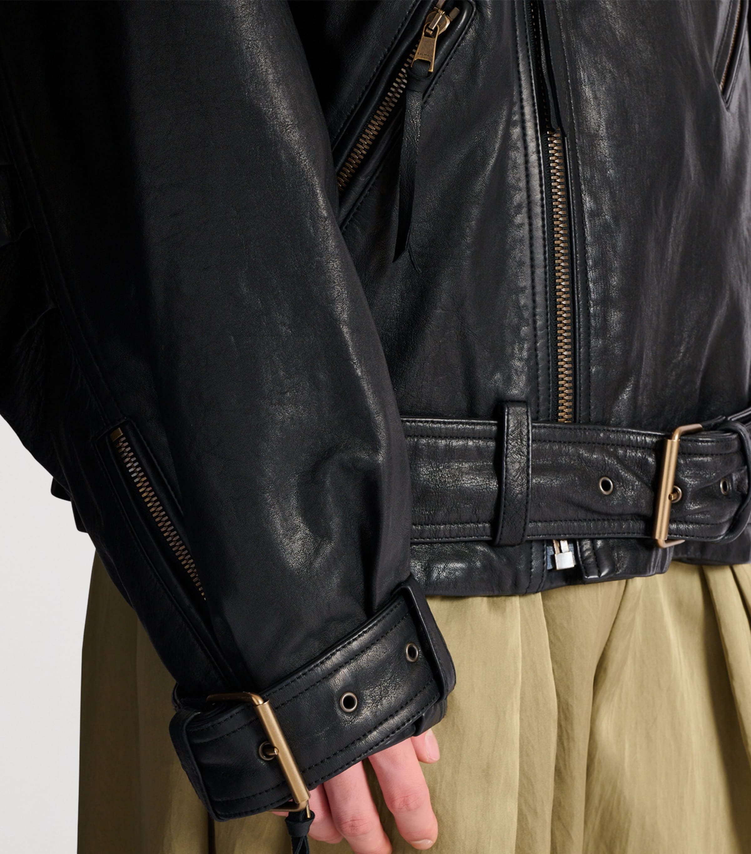 Lambskin Biker Jacket 0PA NOIR Image 6