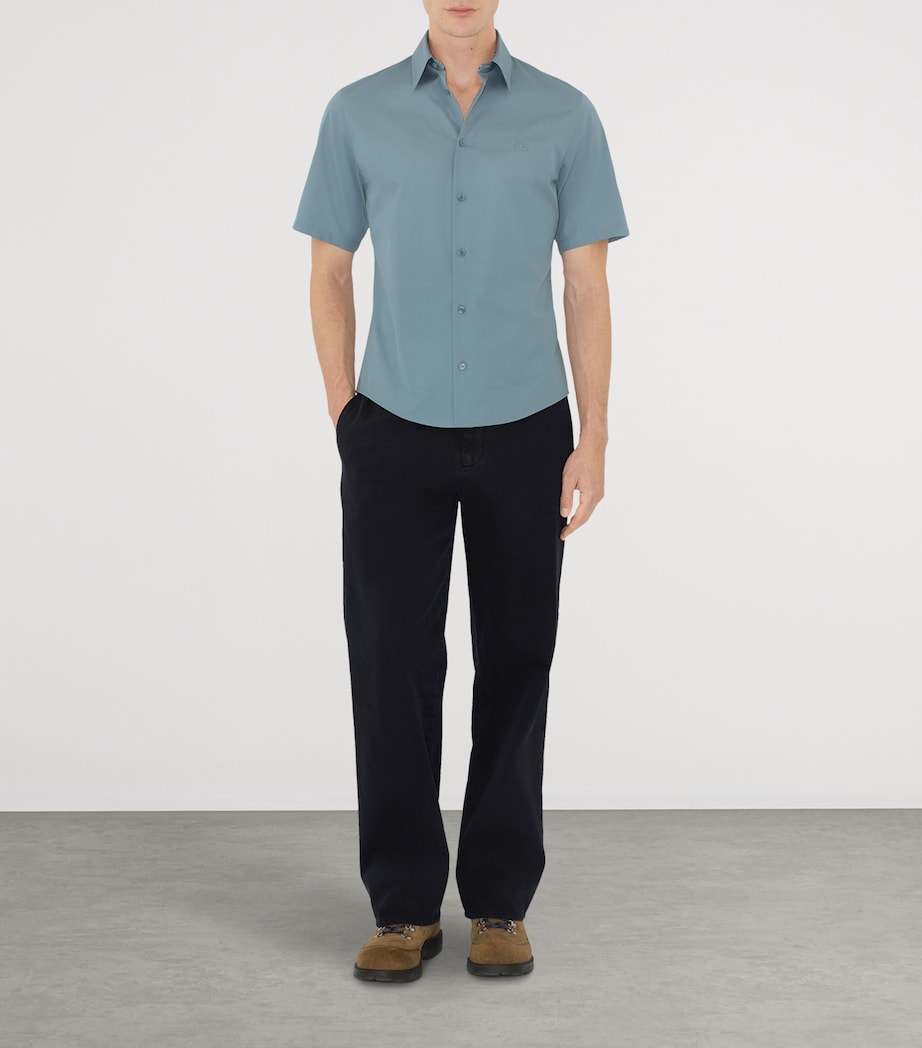 Cotton Poplin Slim Short-Sleeve Shirt INDEX Image 2