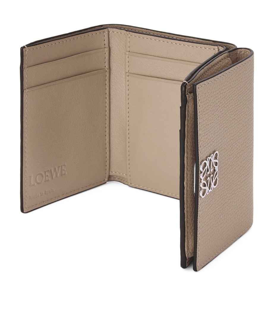 Leather Anagram Trifold Wallet SAND Image 2