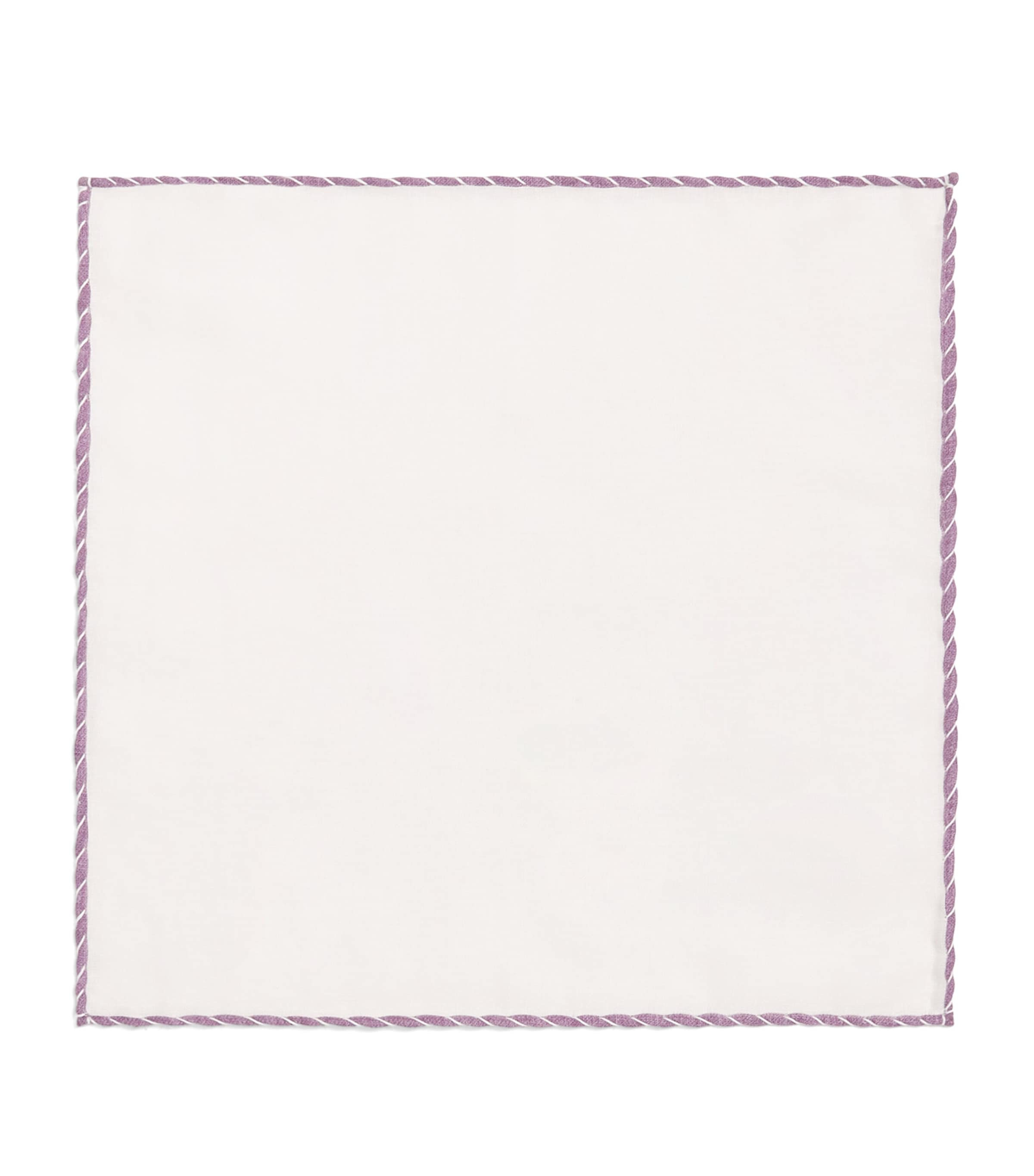 Linen Pocket Square BIANCO E MALVA Image 1