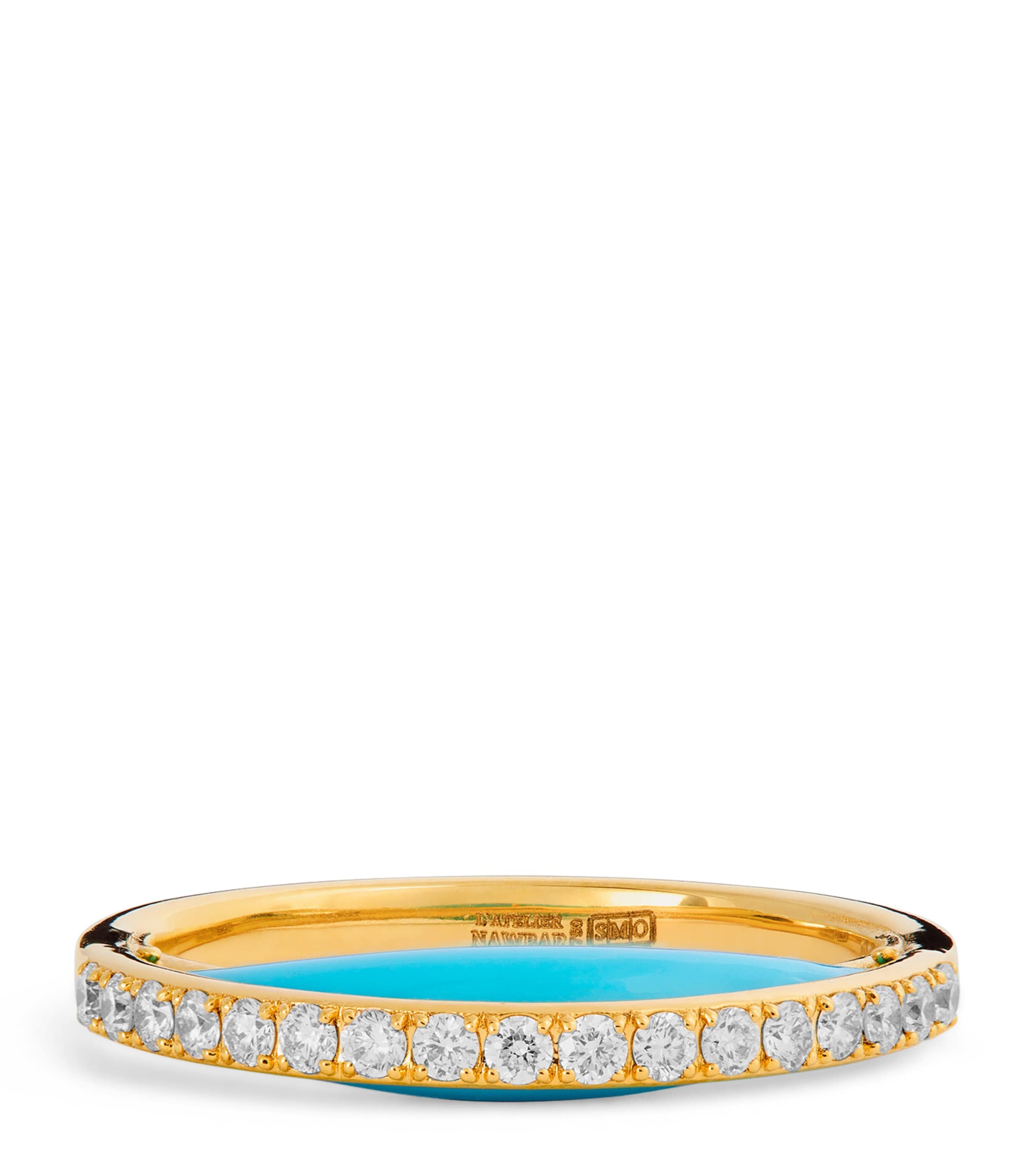 L'atelier Nawbar Yellow Gold And Diamond Bloop Moon Lot N*91 Ring In Gold