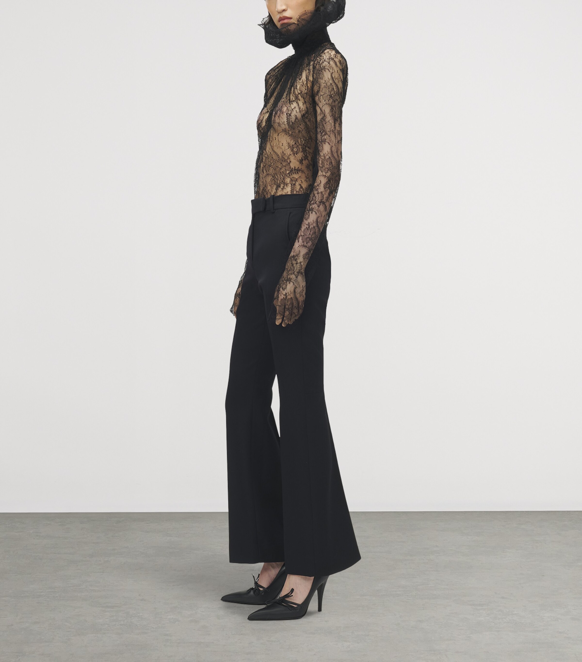 McQueen Womens Lace Long-Sleeve Top Image 3