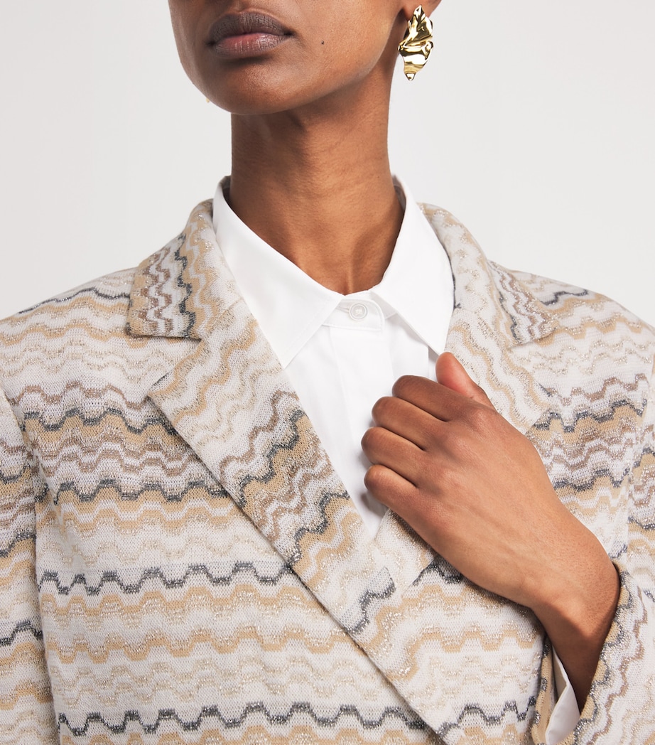 D.Exterior Womens Knitted Double-Breasted Blazer Duna Image 6