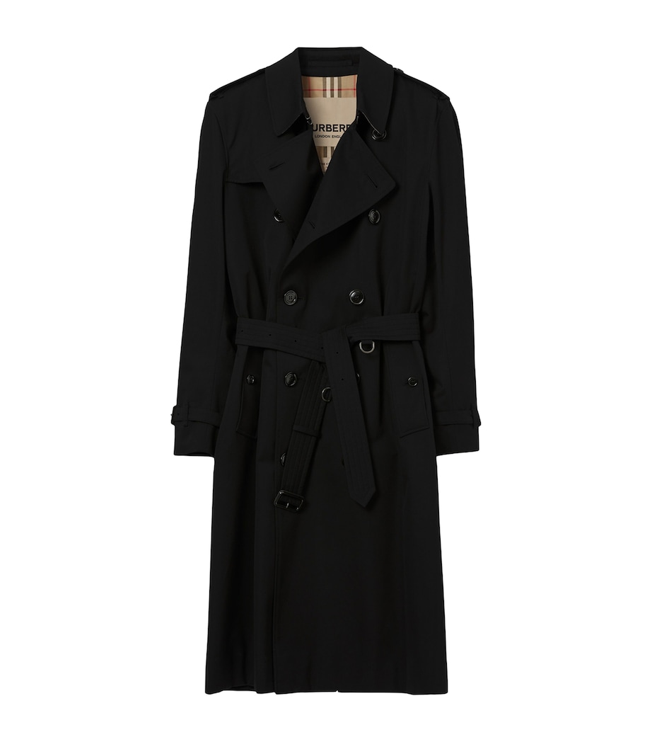 Long Kensington Heritage Trench Coat BLACK Image 1