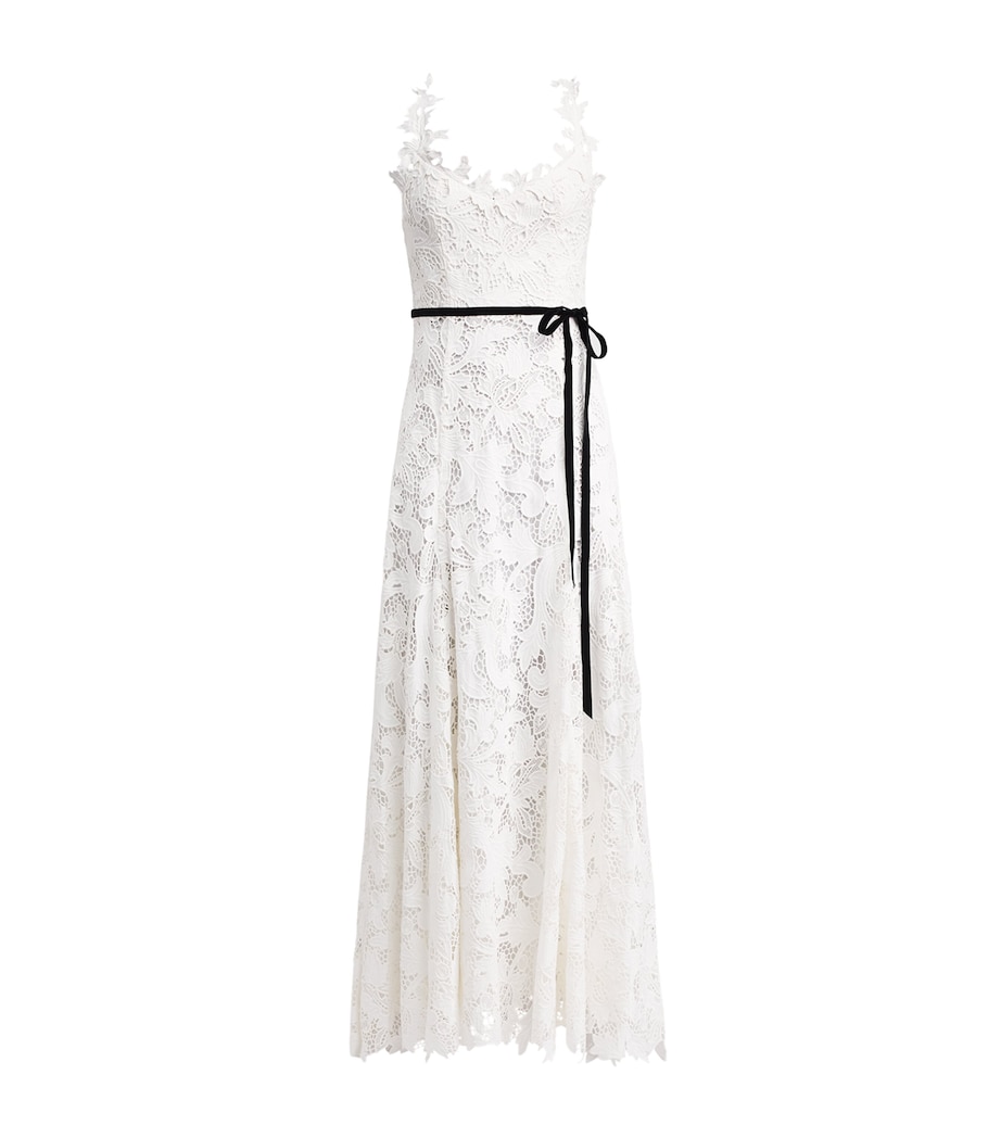 Alice+Olivia Womens Lace Calla Maxi Dress Off White Image 1