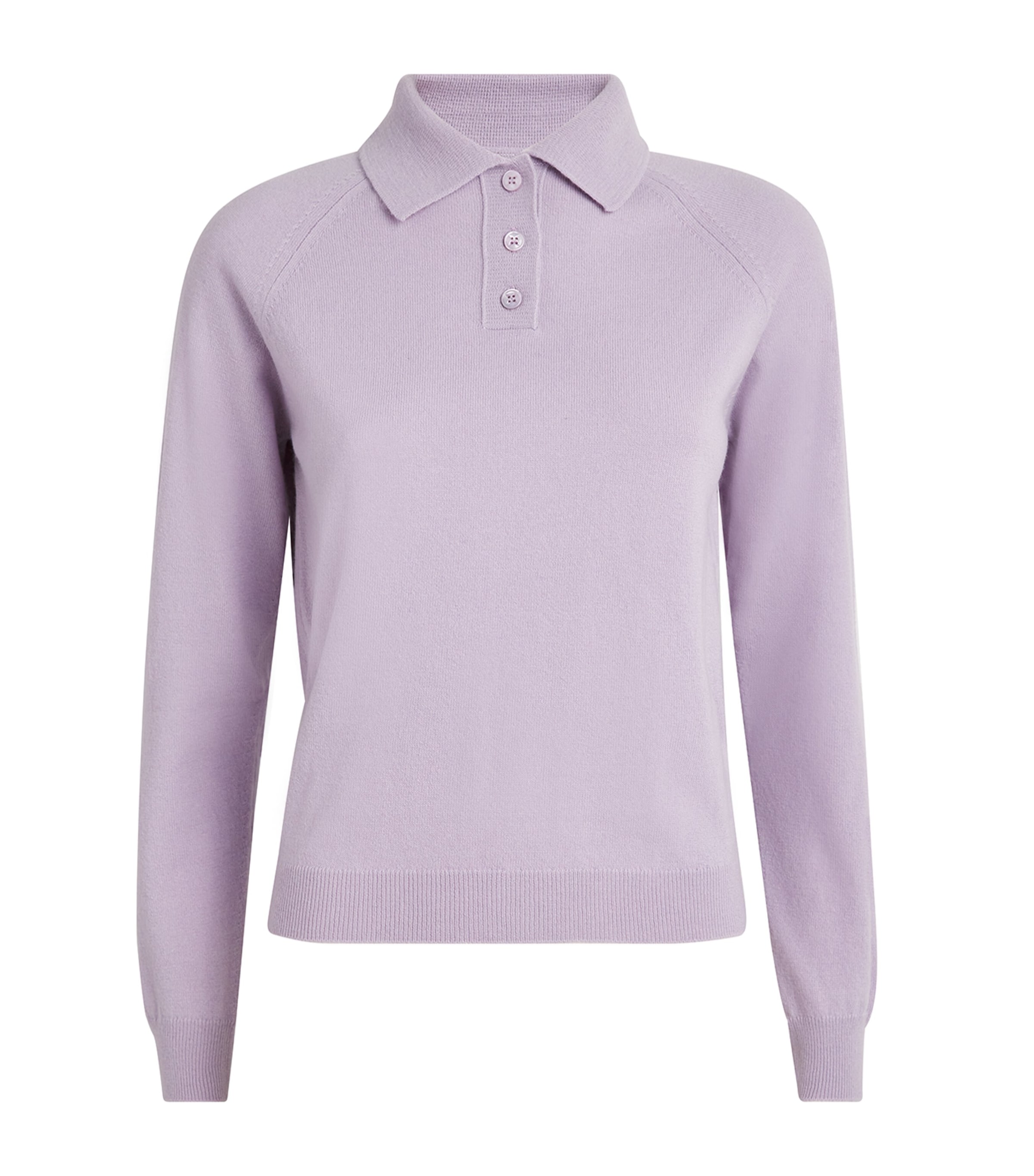 Maison Margiela Womens Virgin Wool Polo Shirt Lilac Image 1