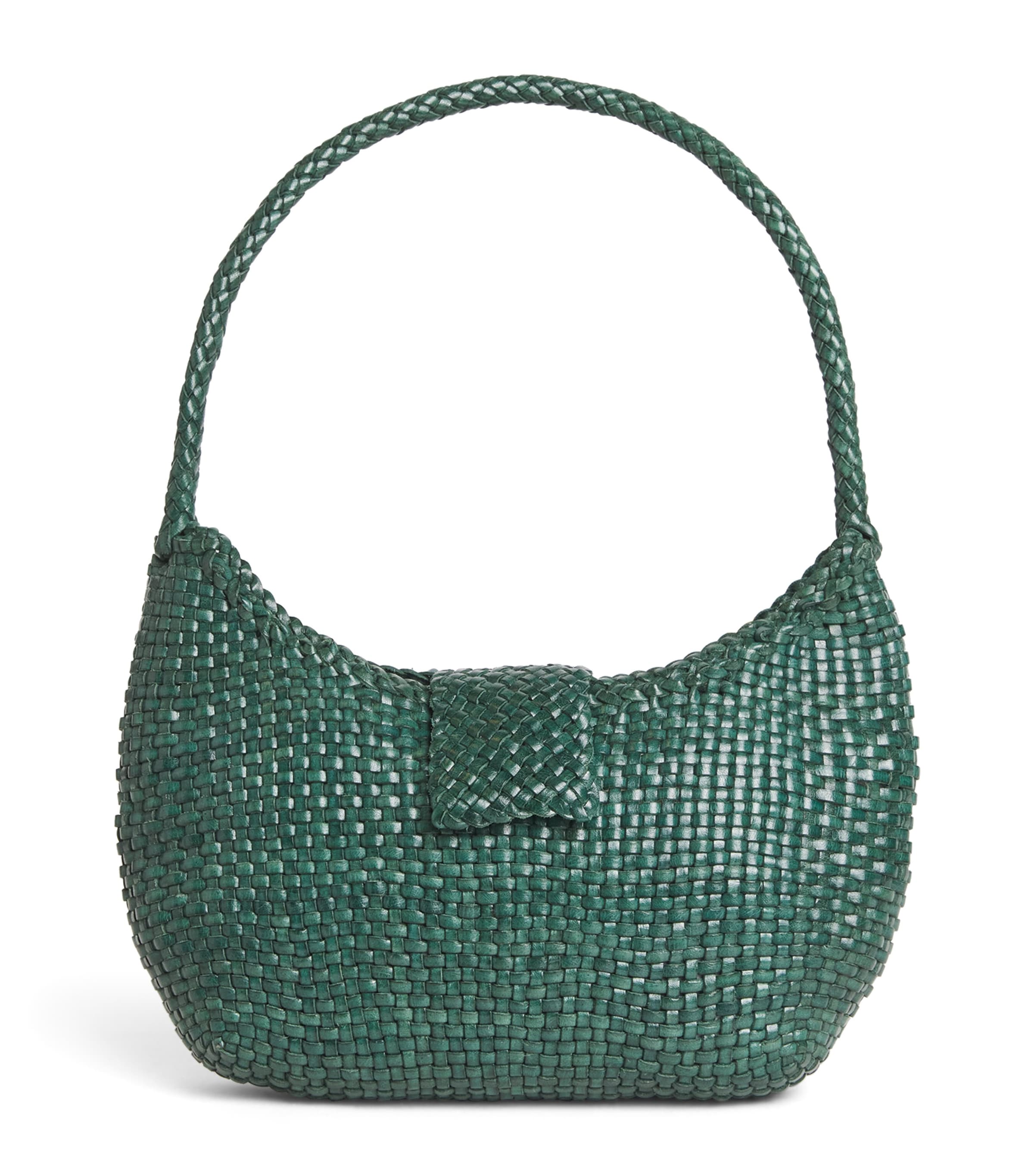 Rixo x Dragon Diffusion Leather Saoirse Shoulder Bag Forest
