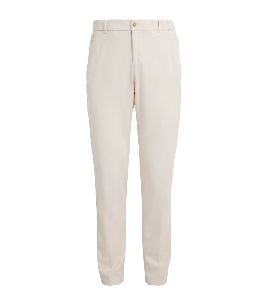 Marco Pescarolo Womens Charm-Detail Chinos Off White Image 1