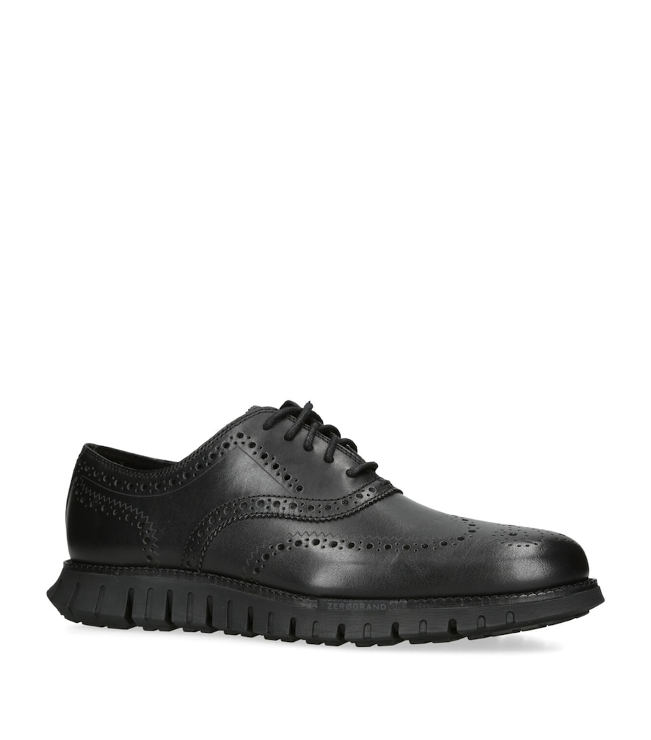ZERØGRAND Wingtip Oxford Shoes BLACK Image 3