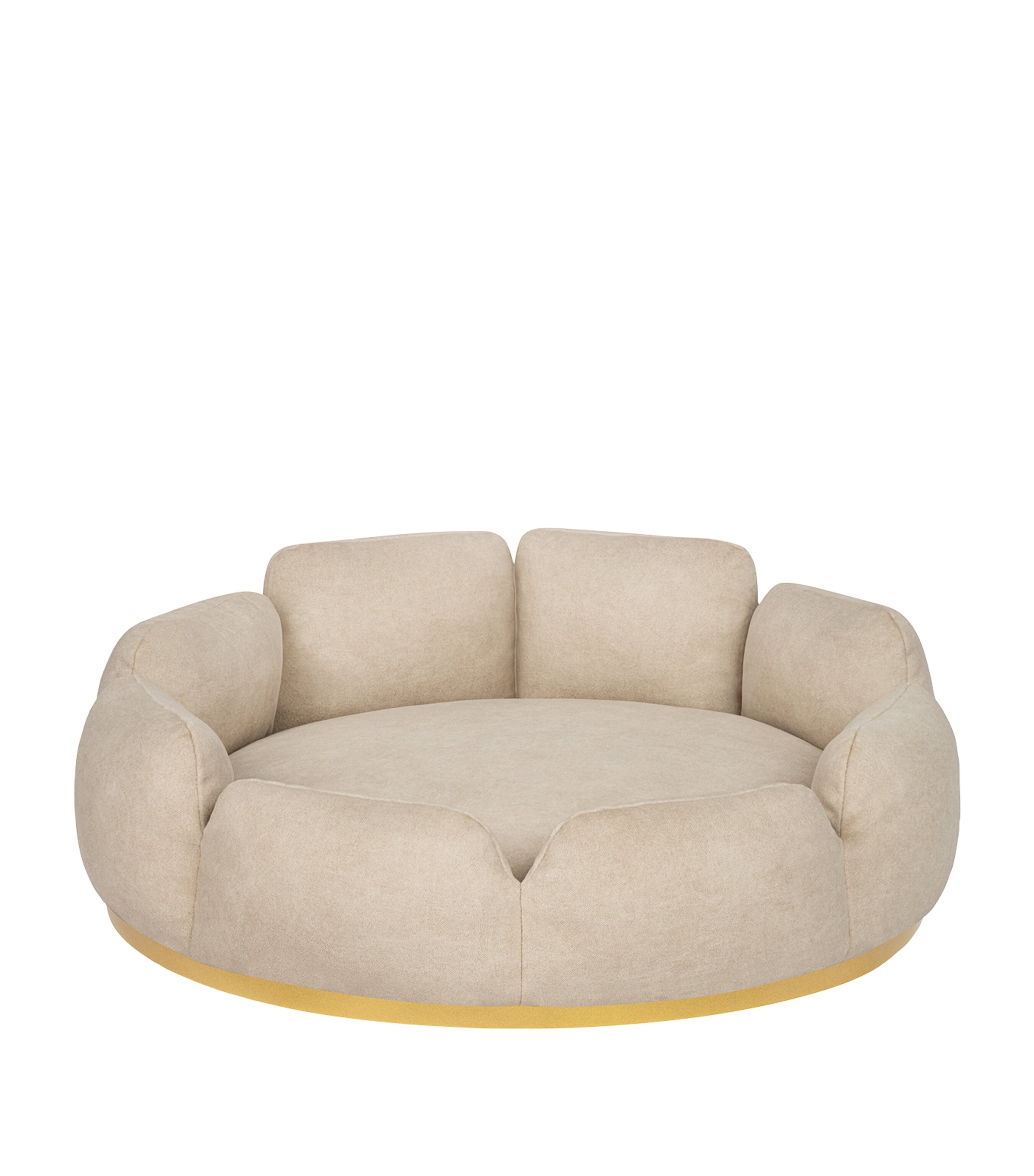 Looty Small Camelia Dog Sofa Beige+gold Image 1