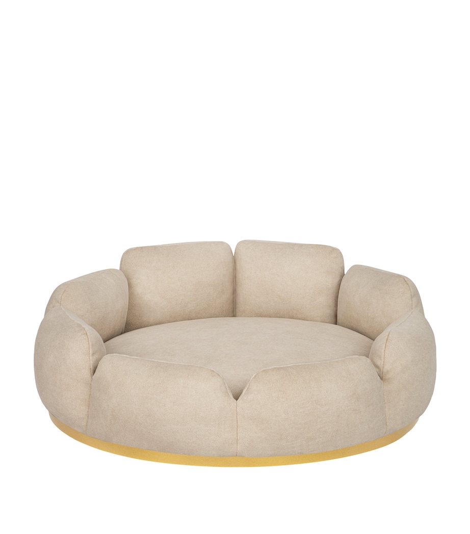 Looty Small Camelia Dog Sofa Beige+gold Image 1