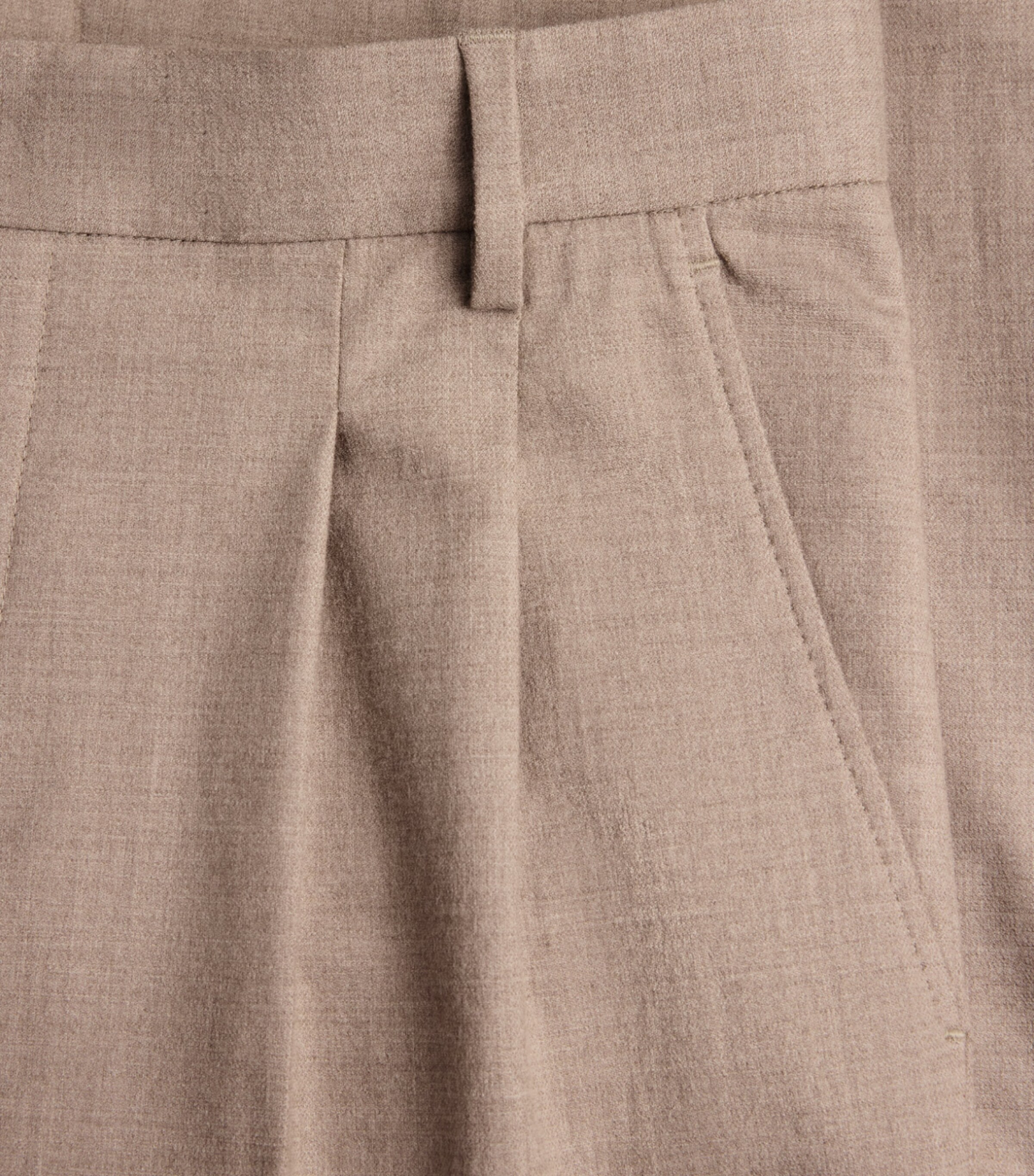 Alan Scott Mens Cashmere Wide-Leg Trousers Natural Image 6