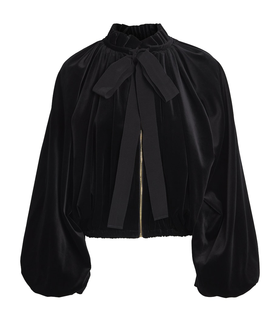 Velvet Blouson Jacket 0155 BLACK Image 1