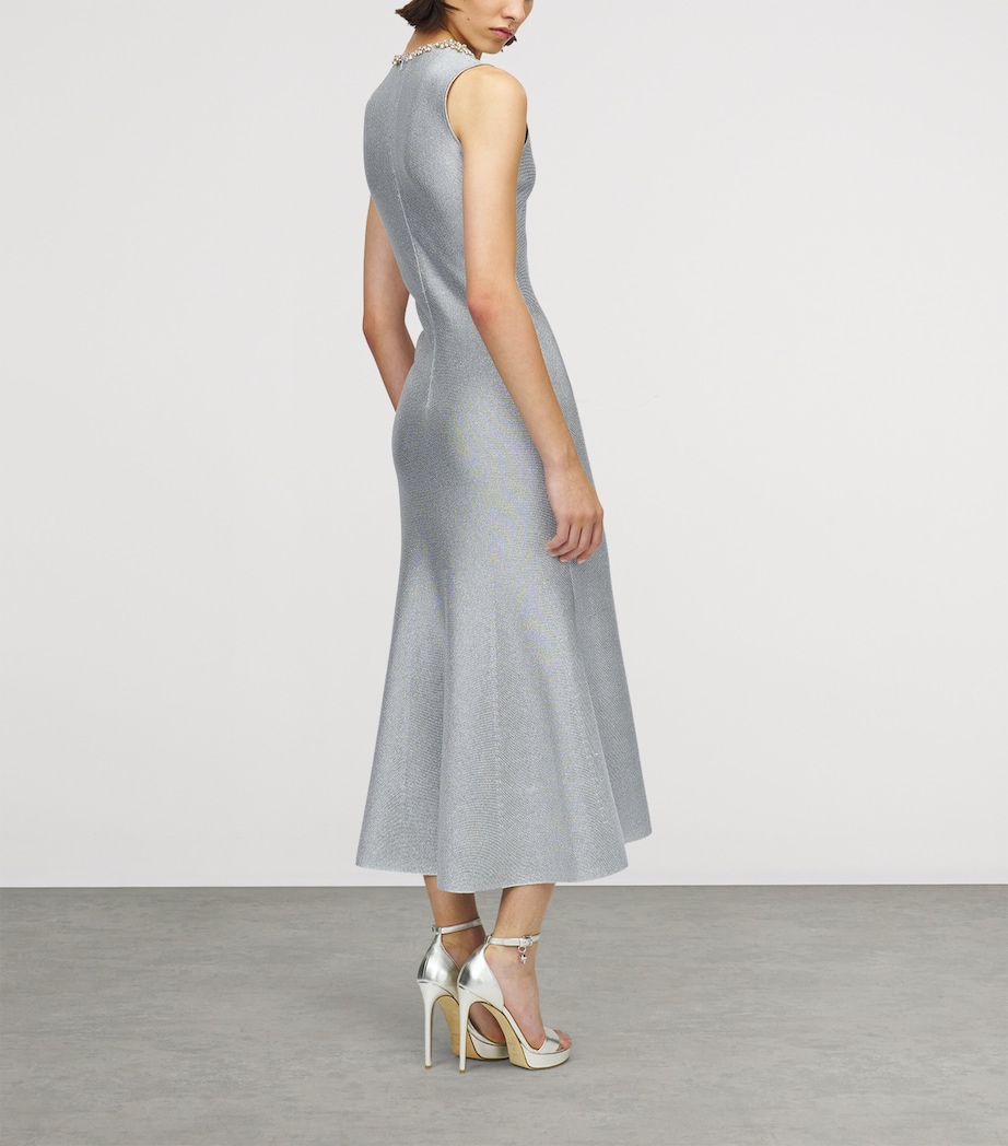 Embroidered Chainmail Midi Dress 1395 Image 3