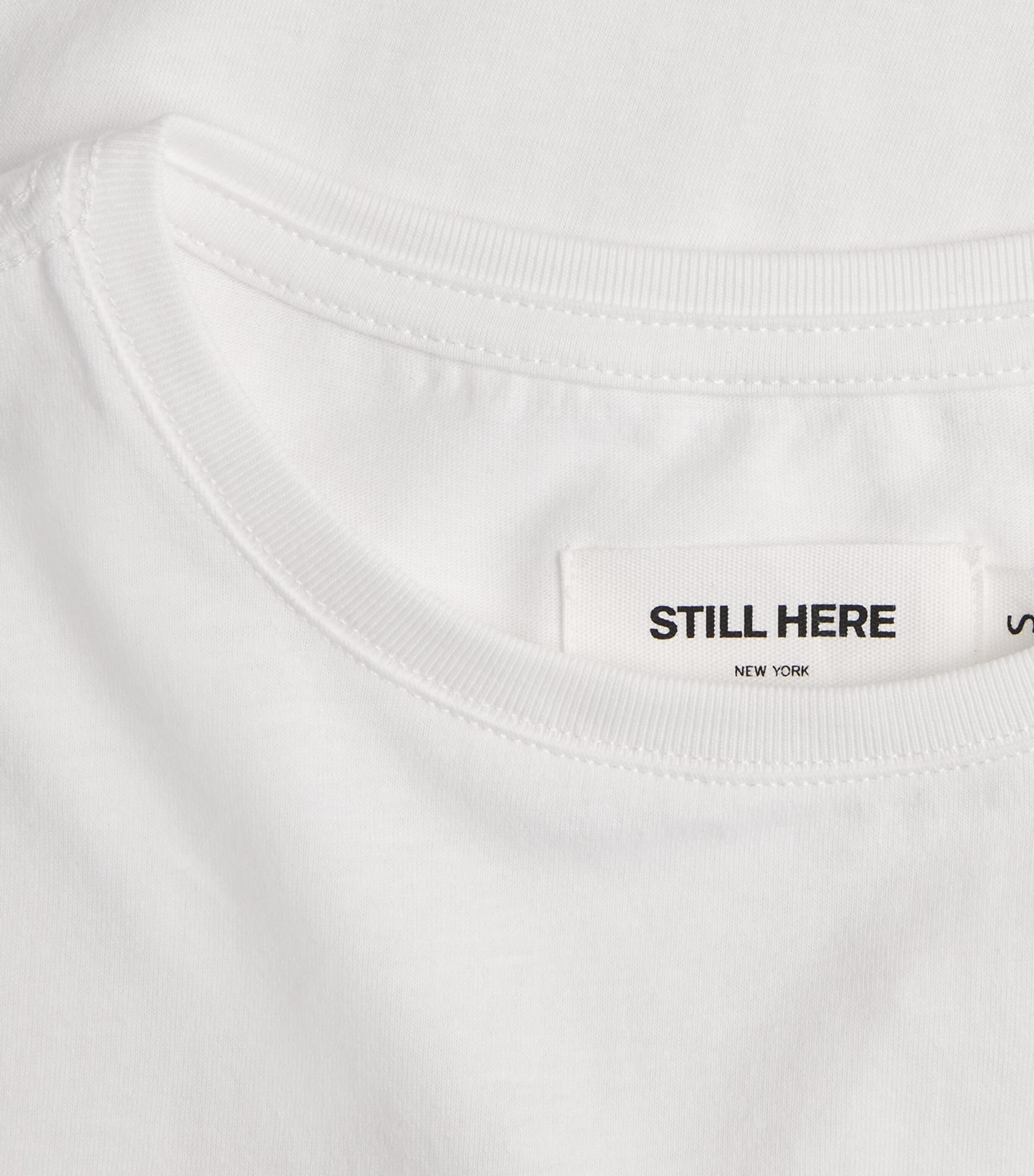 STILL HERE Womens Organic Cotton 2Tee T-Shirt Milk Image 6