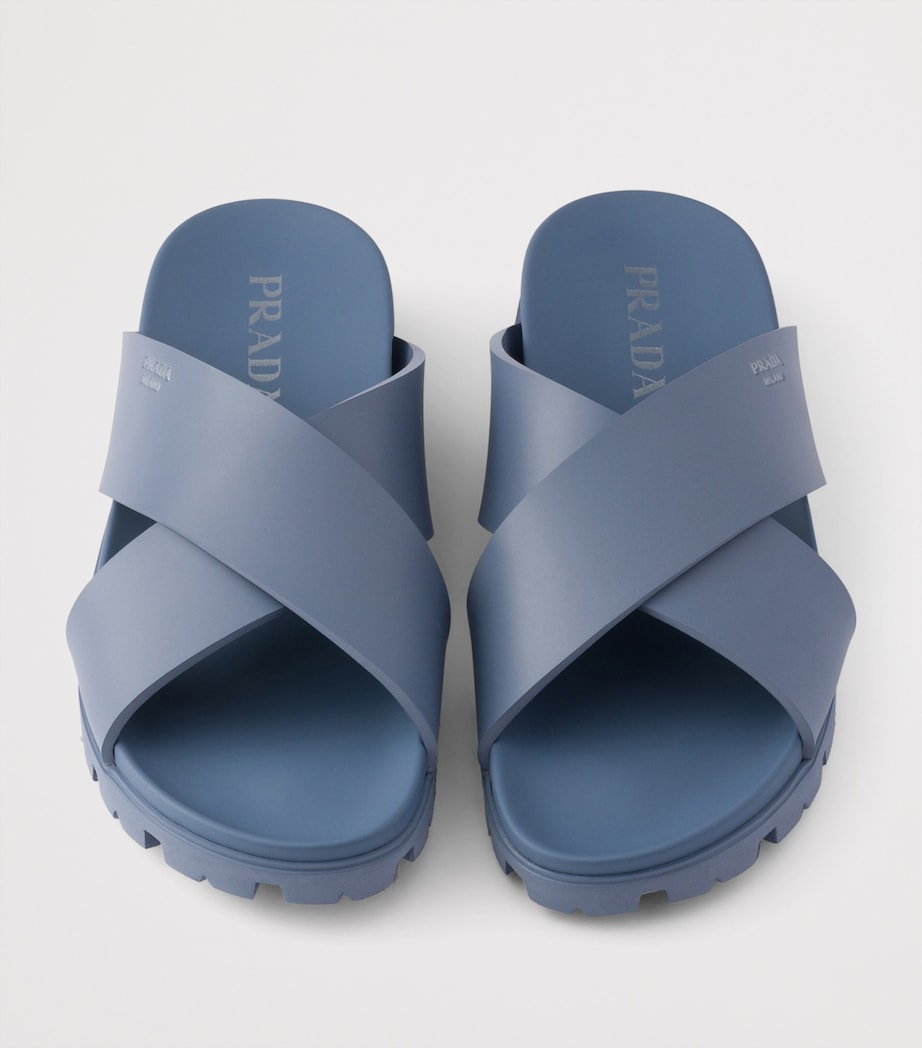 Prada Crossover Sandals Blue Image 4