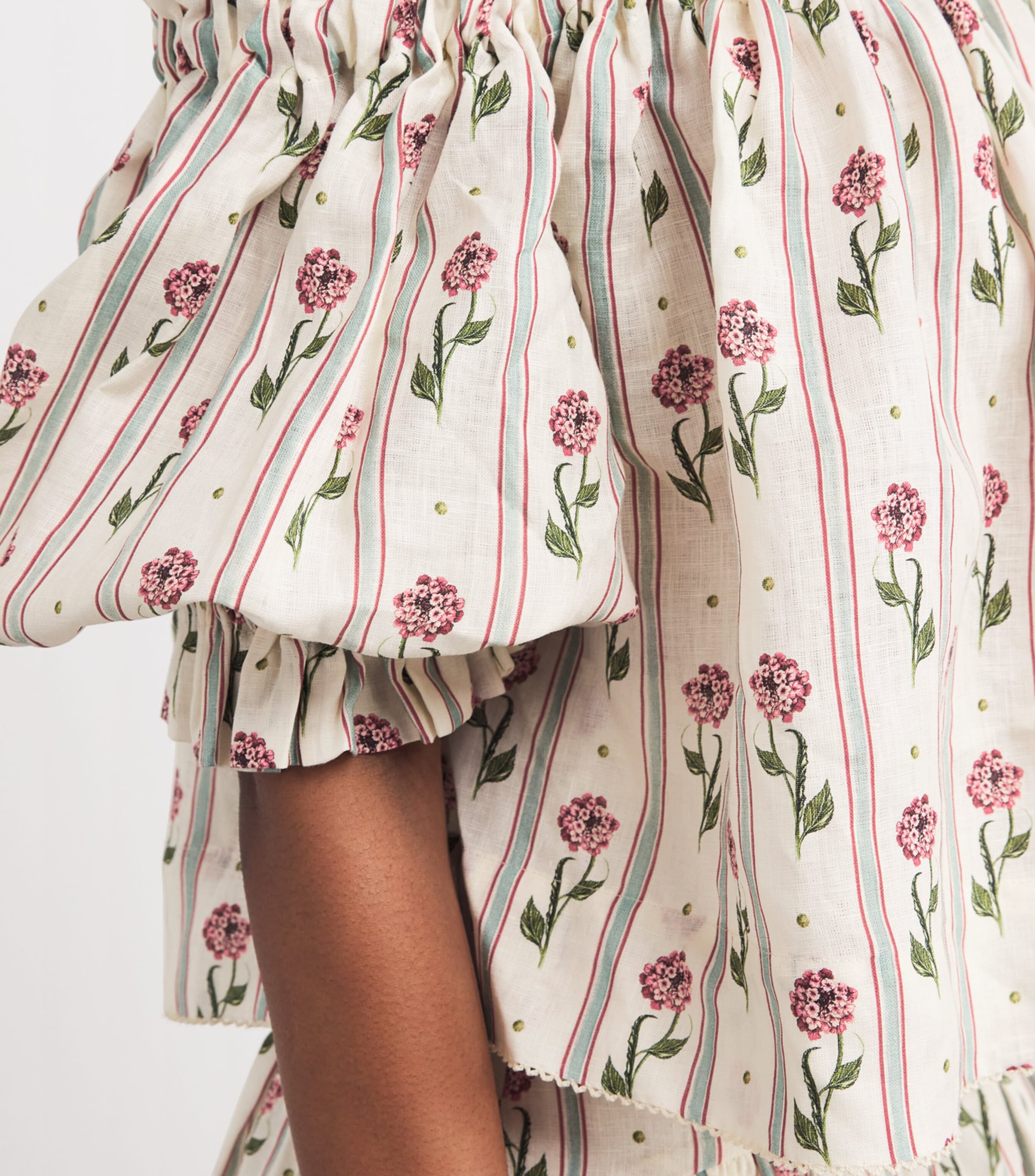 Linen Off-The-Shoulder Urucu Top MULTICOLOUR Image 6