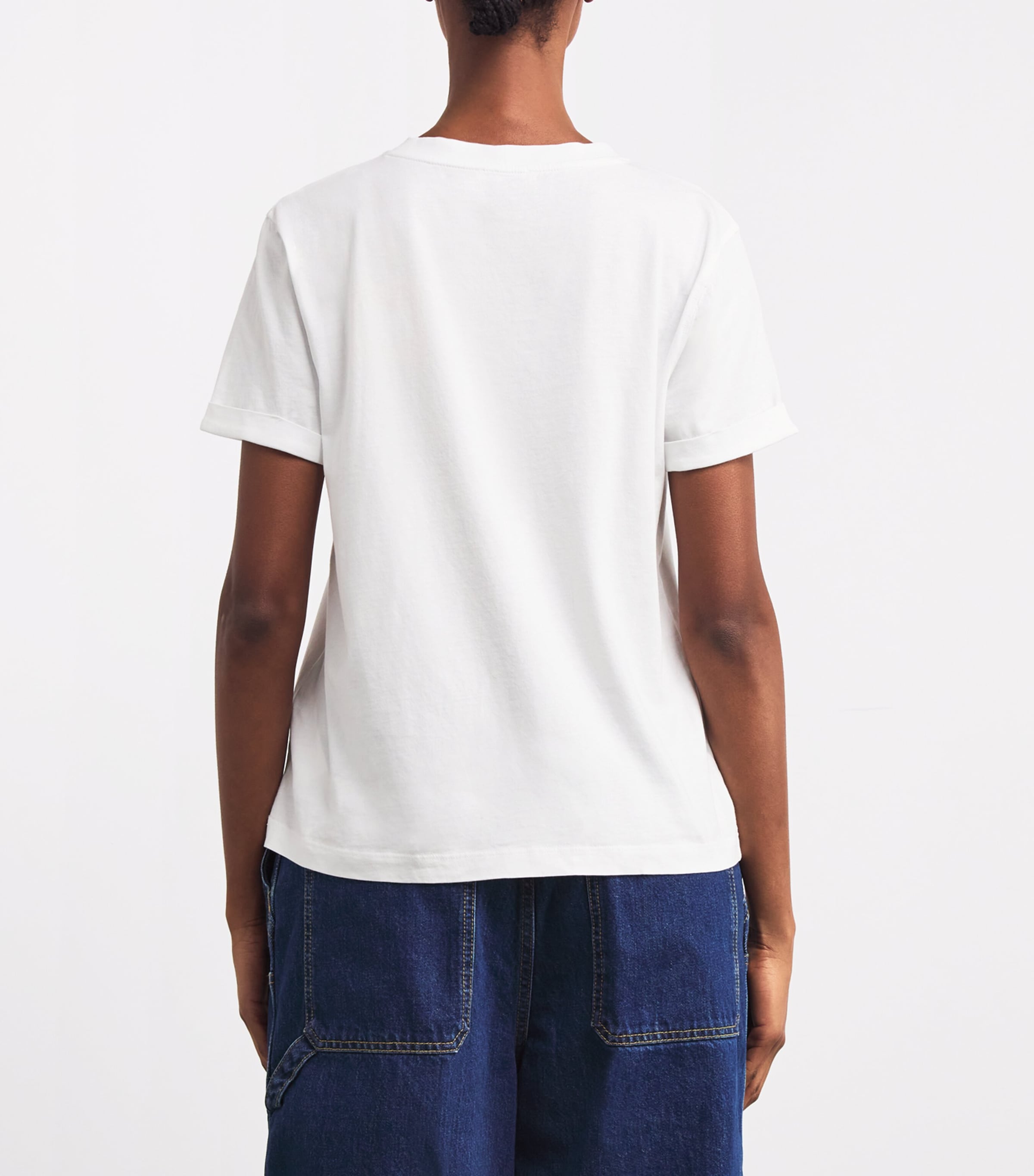 Cotton Monogram T-Shirt WHITE Image 4