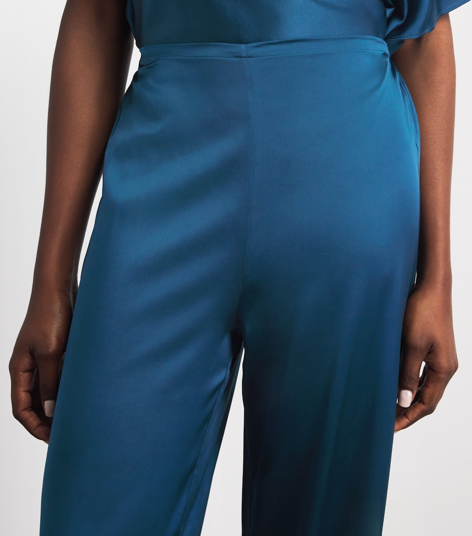 STAUD Womens Silk Stroll Trousers Harbor Hrbr Image 3