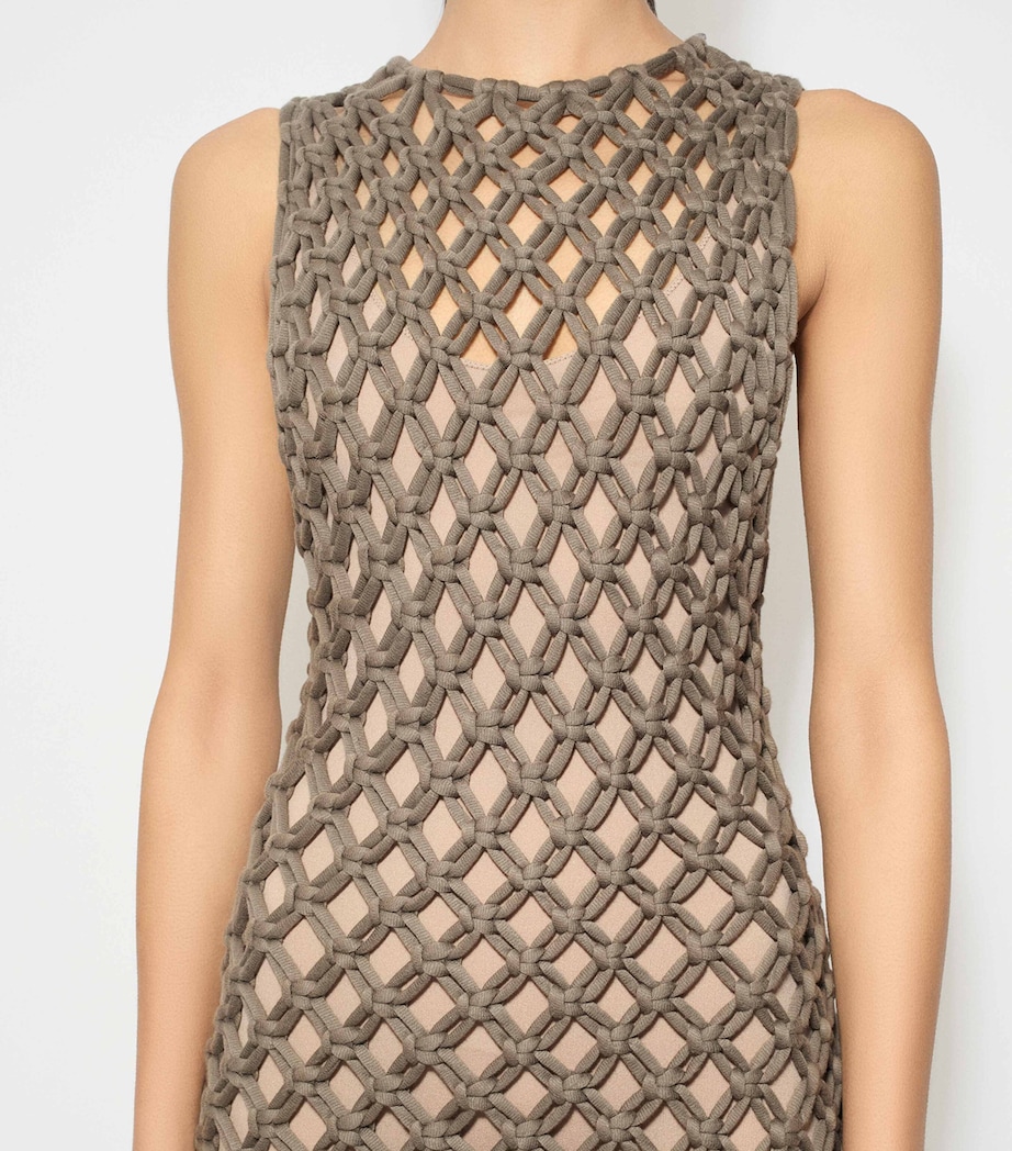 Cotton-Blend Midi Dress GRIS TAUPE Image 6