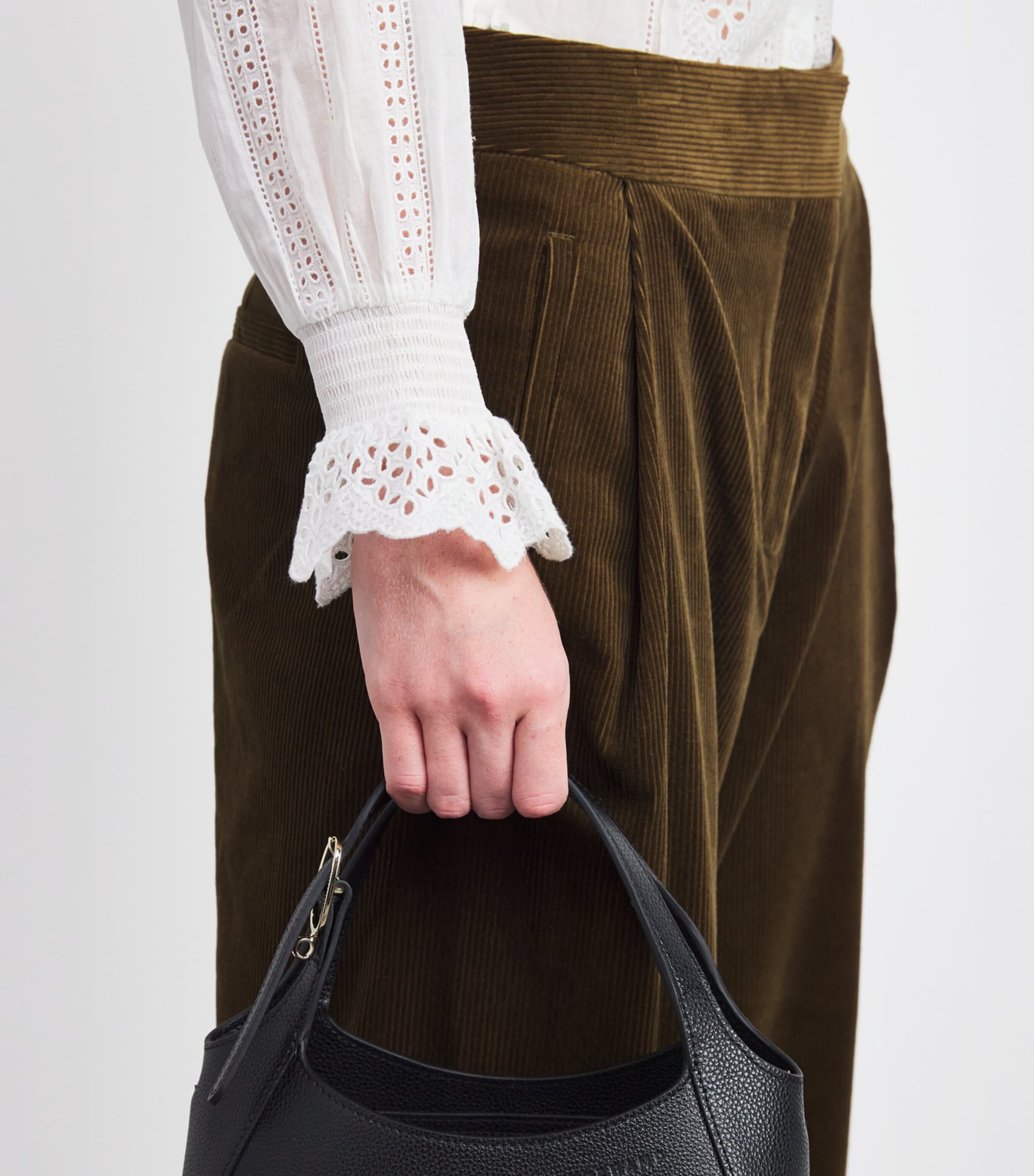 Cotton Broderie Anglaise Shirt SOFT WHITE Image 6