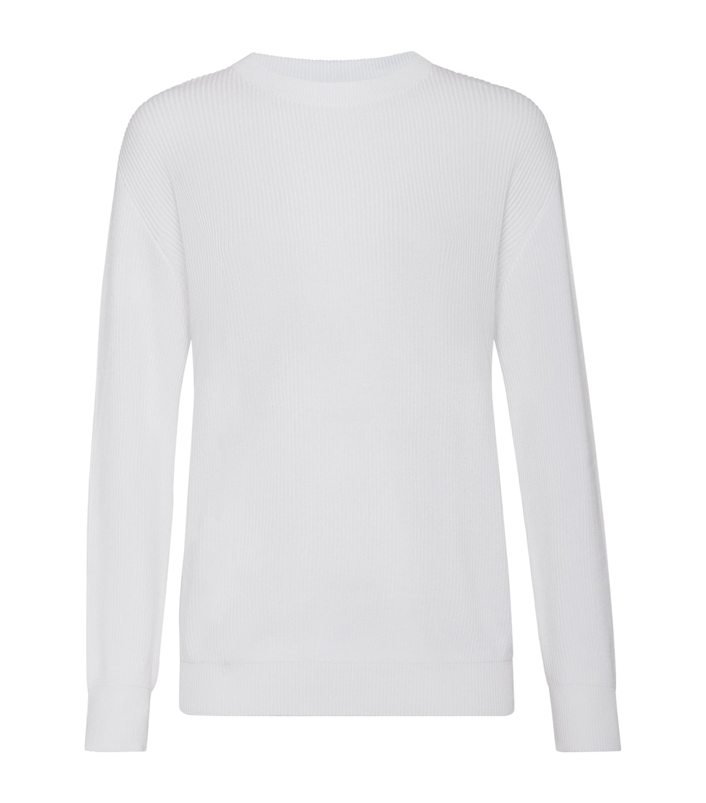 Brunello Cucinelli Cotton Monili-detail Sweater In White