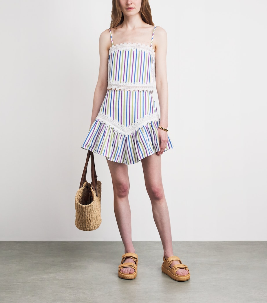Claudie Pierlot Womens Cotton Mini Skirt Multicolored Image 2