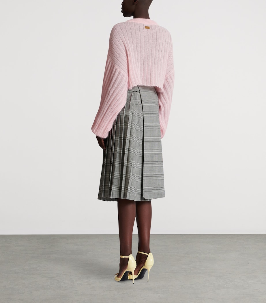 Mohair-Silk Cropped Sweater 4HR ROSE PALE Image 7