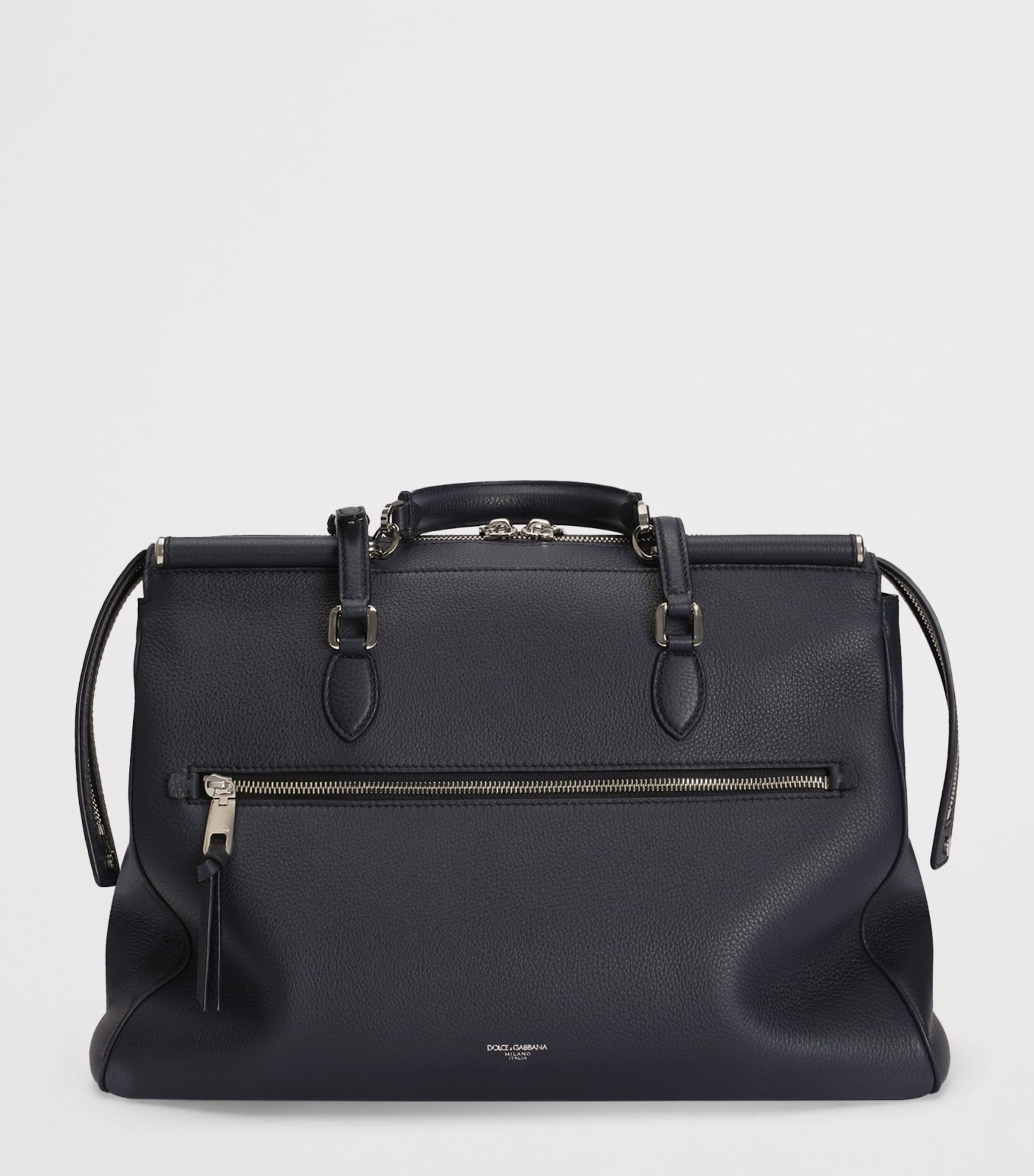 Dolce&Gabbana Leather-Blend Top-Handle Bag Blue Image 4