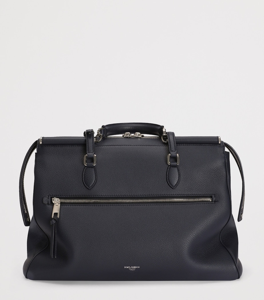 Dolce&Gabbana Leather-Blend Top-Handle Bag Blue Image 4