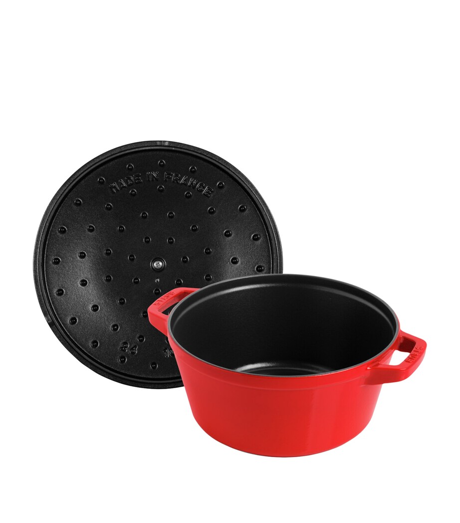 2-Piece Round Stackable Cocotte Set CHERRY Image 5