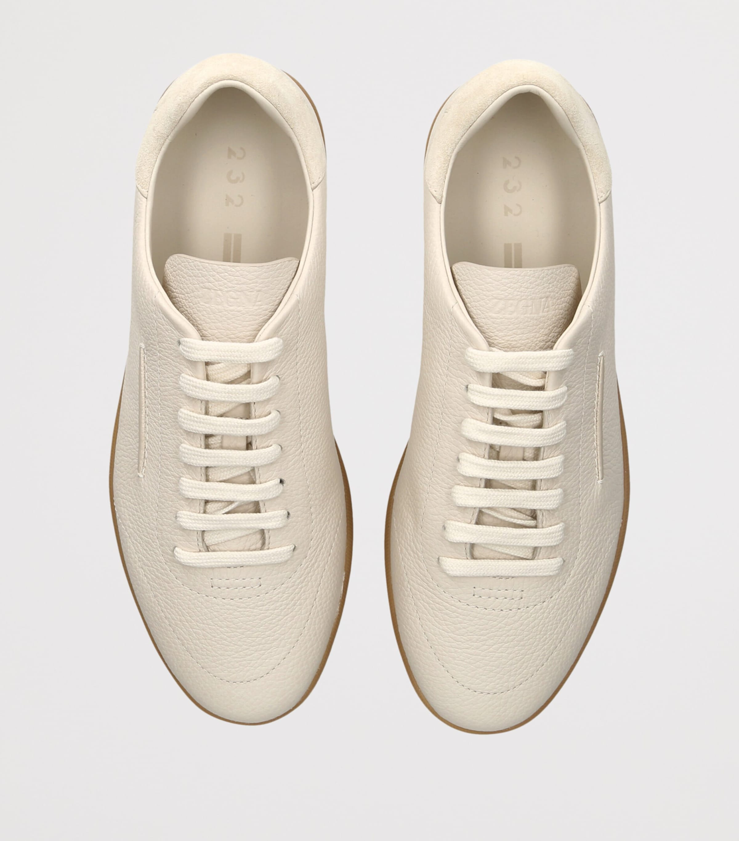 Zegna Leather 232 Sneakers White Image 2